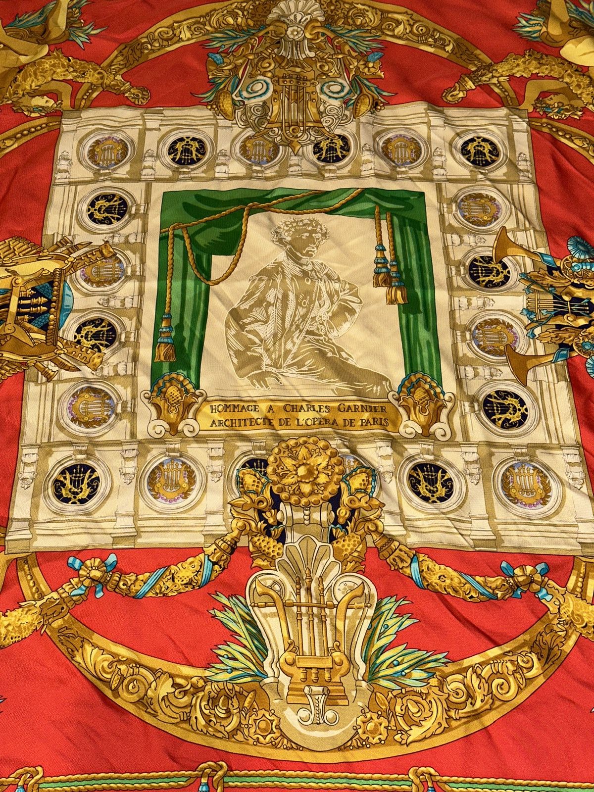 Hermes HERMES Scarf Carre90 Silk Square Tribute To Charles Garnier Size ONE SIZE - 3 Thumbnail