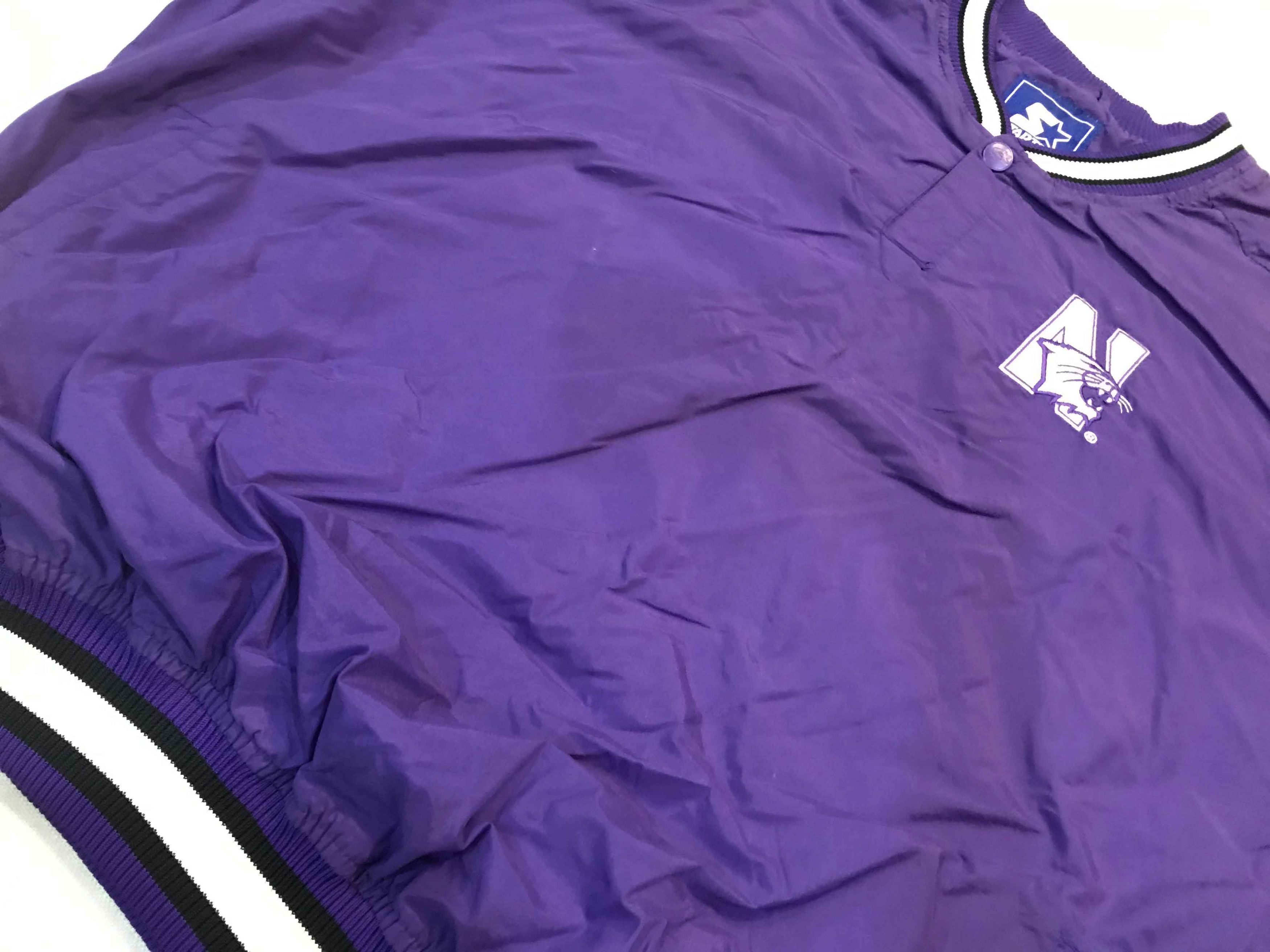 NCAA × Starter Vintage Starter NCAA Northwestern Wildcats Pullover Jacket Size US XL / EU 56 / 4 - 8 Thumbnail