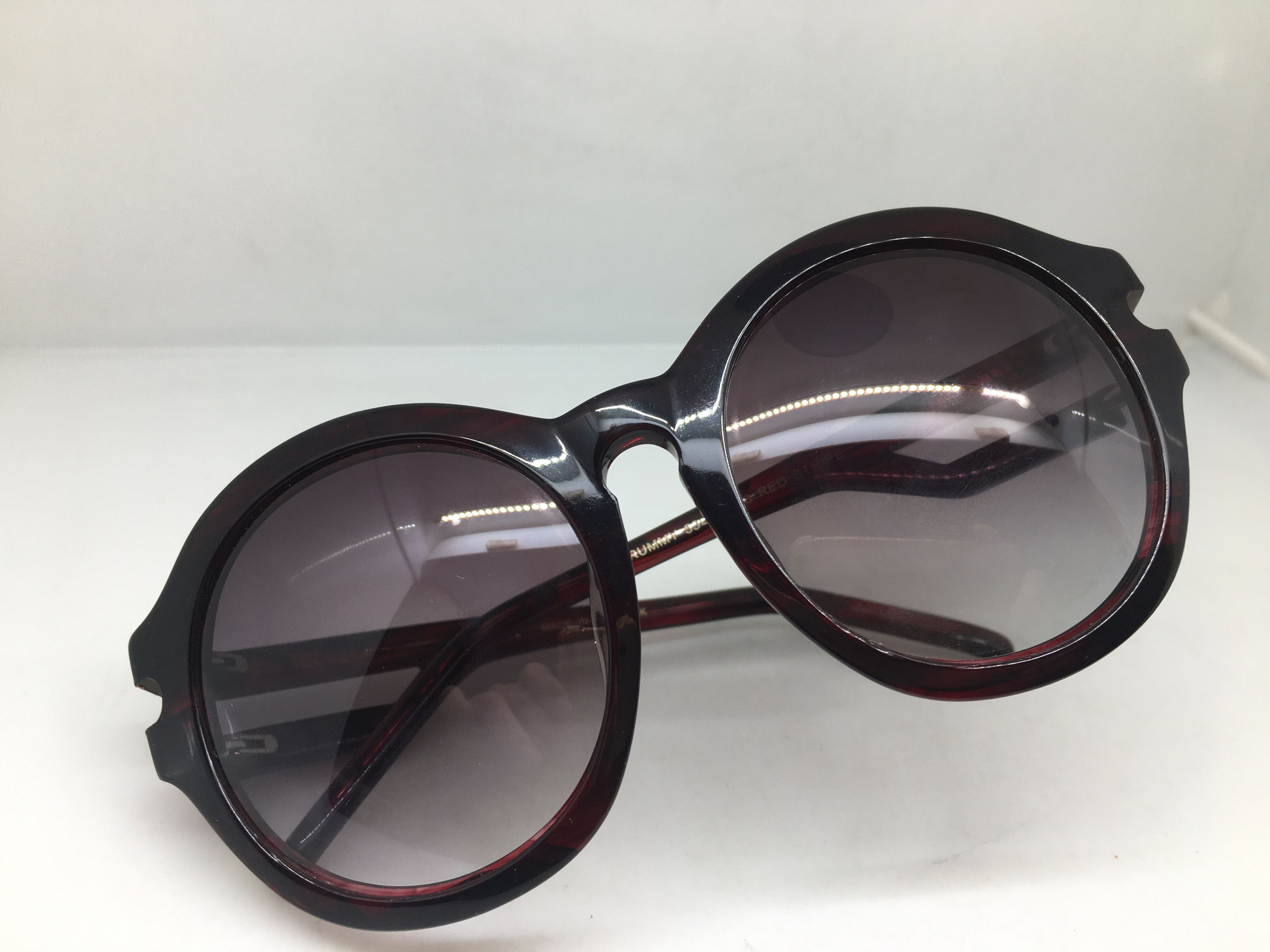 Grey Ant Grey Ant Pursih Red Oversize Round Sunglasses Frame Size ONE SIZE - 7 Thumbnail