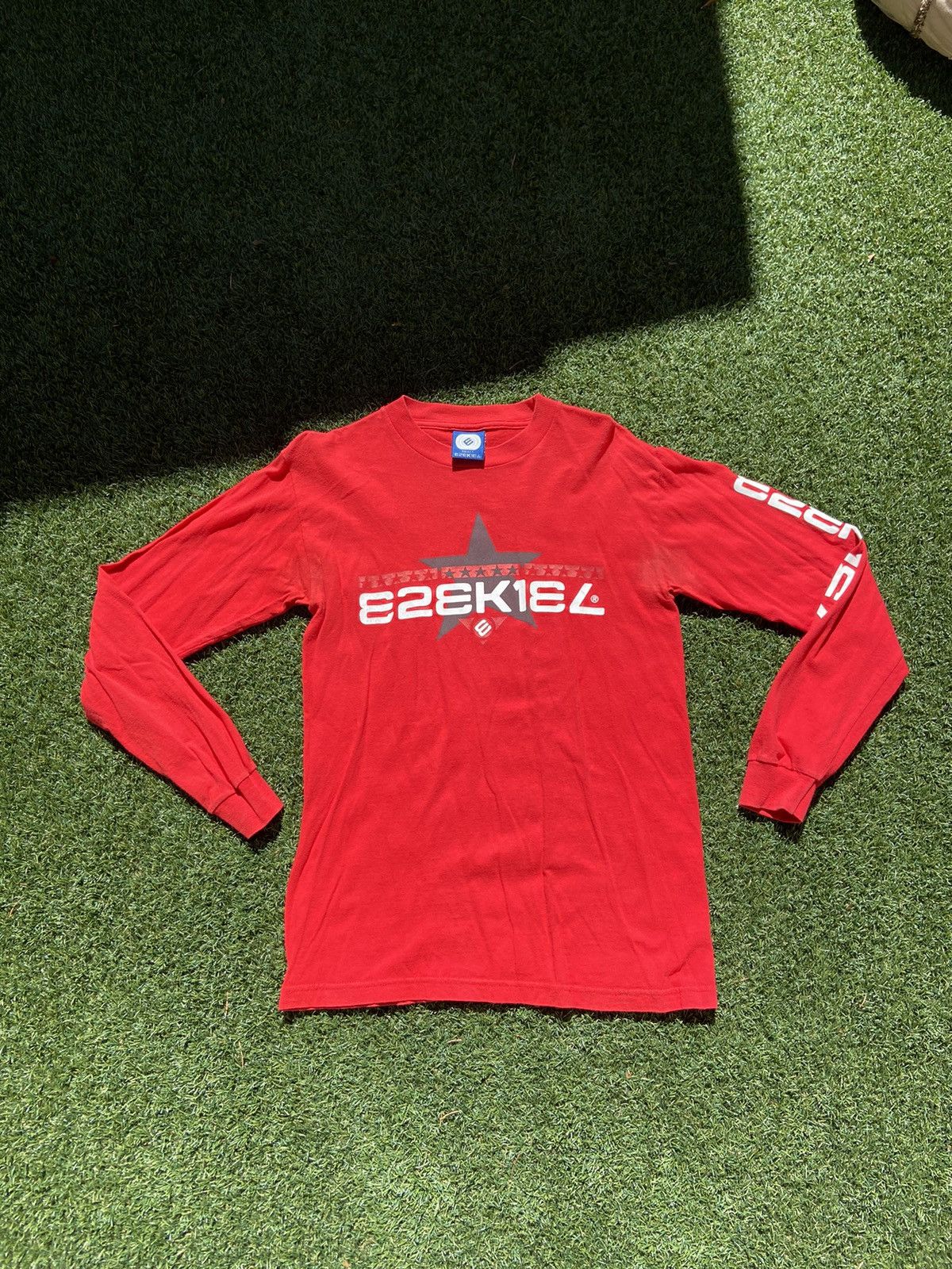 Ezekiel × Vintage VTG 00’s Ezekiel Red Long Sleeve Tee Size US S / EU 44-46 / 1 - 1 Thumbnail