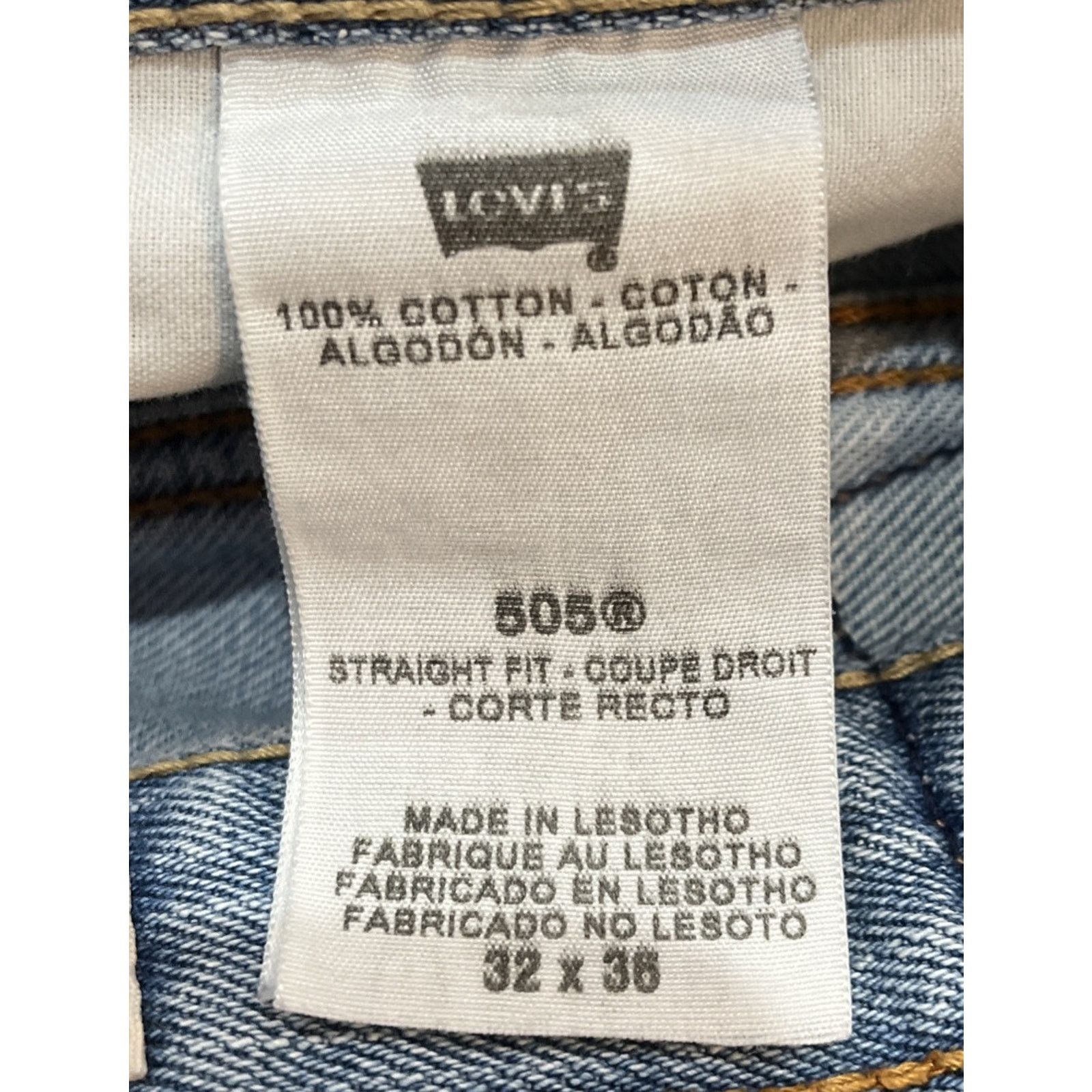 Levi's Levi's 505 Jeans Men's 32x36 Jeans Cut 30.5 L Reg Y2K Size US 32 / EU 48 - 3 Thumbnail