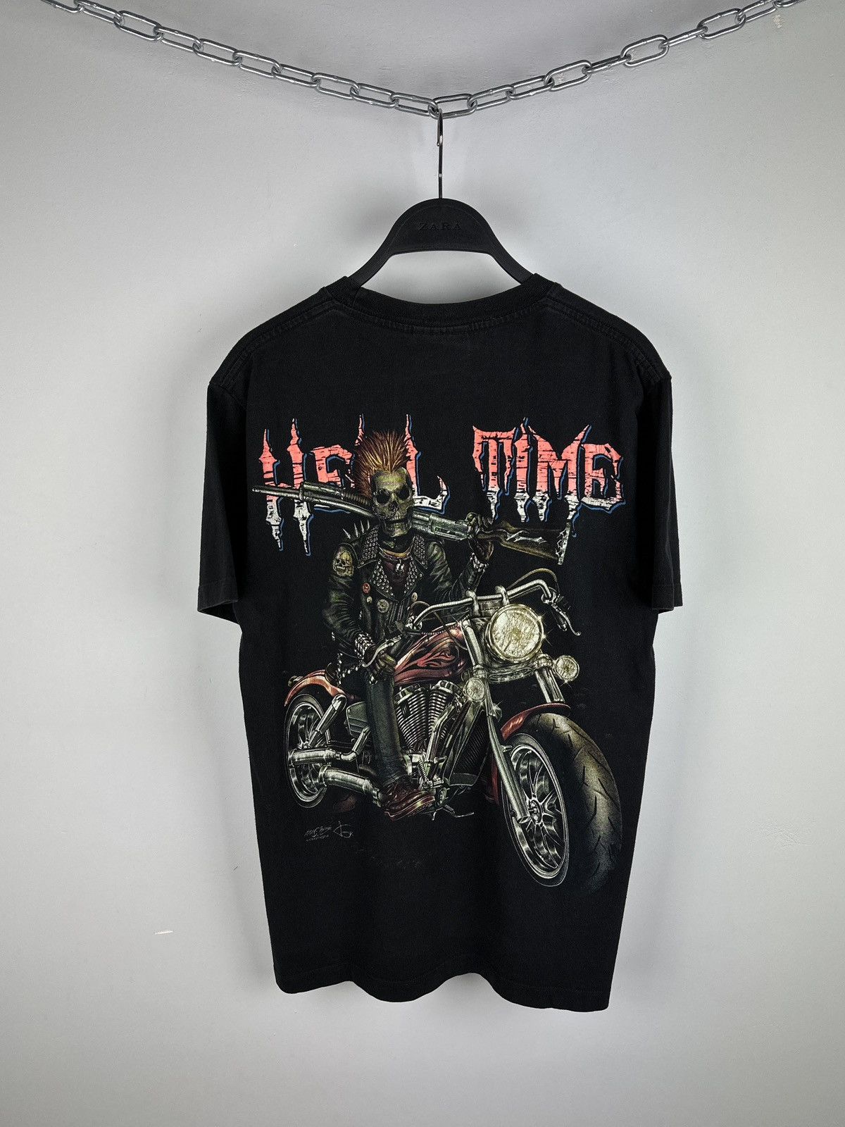 Vintage Vintage Y2K Skull Biker T-shirt Size US M / EU 48-50 / 2 - 8 Thumbnail