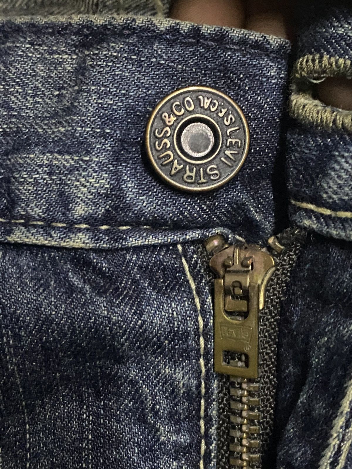 Levi's Levis 202 Vietnam Crazy Wash Distressed Buckle Back Jeans Size US 33 - 10 Thumbnail