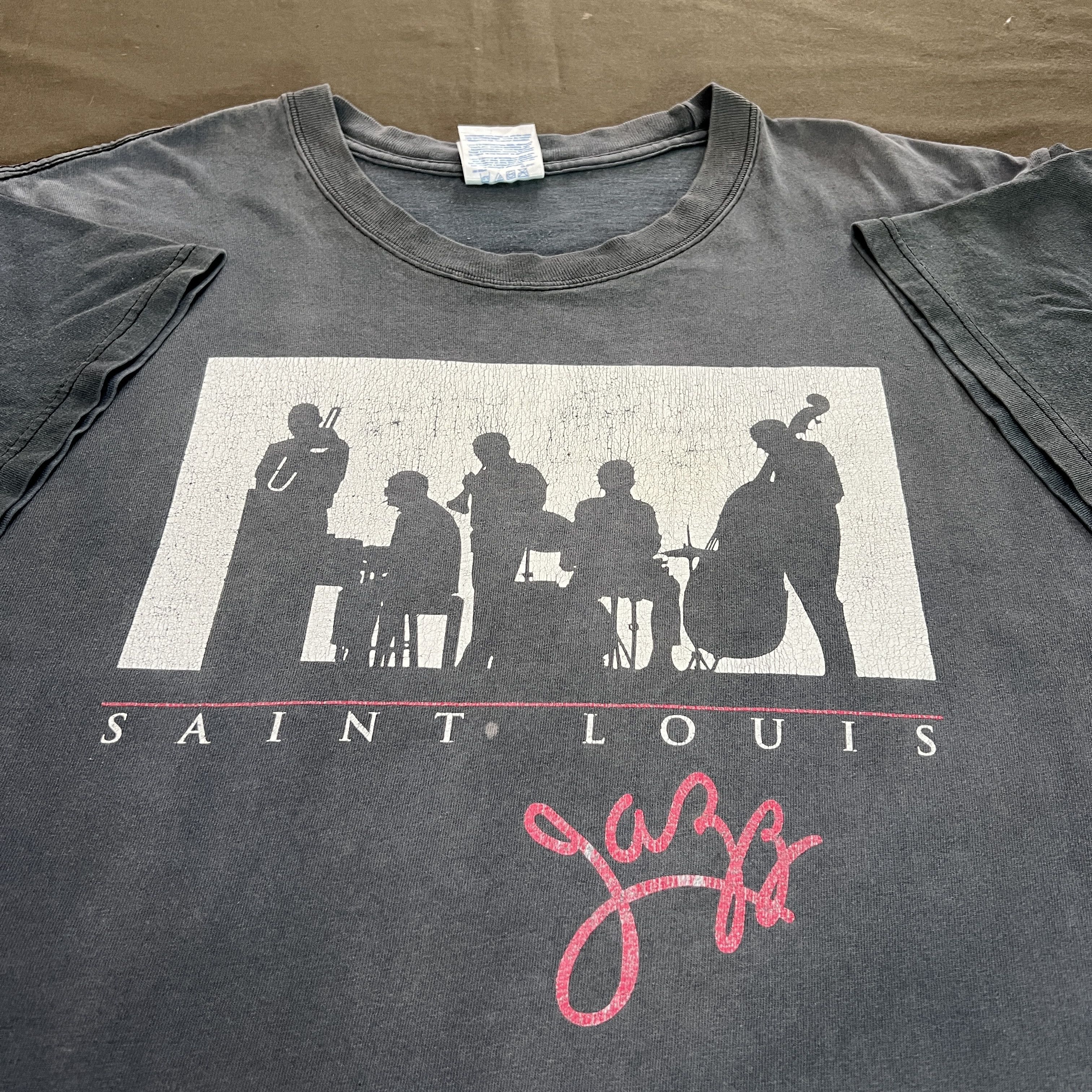 Band Tees Vintage 90s Saint Louis Jazz The Notabies XL R&B Soul Faded Size US XL / EU 56 / 4 - 2 Thumbnail