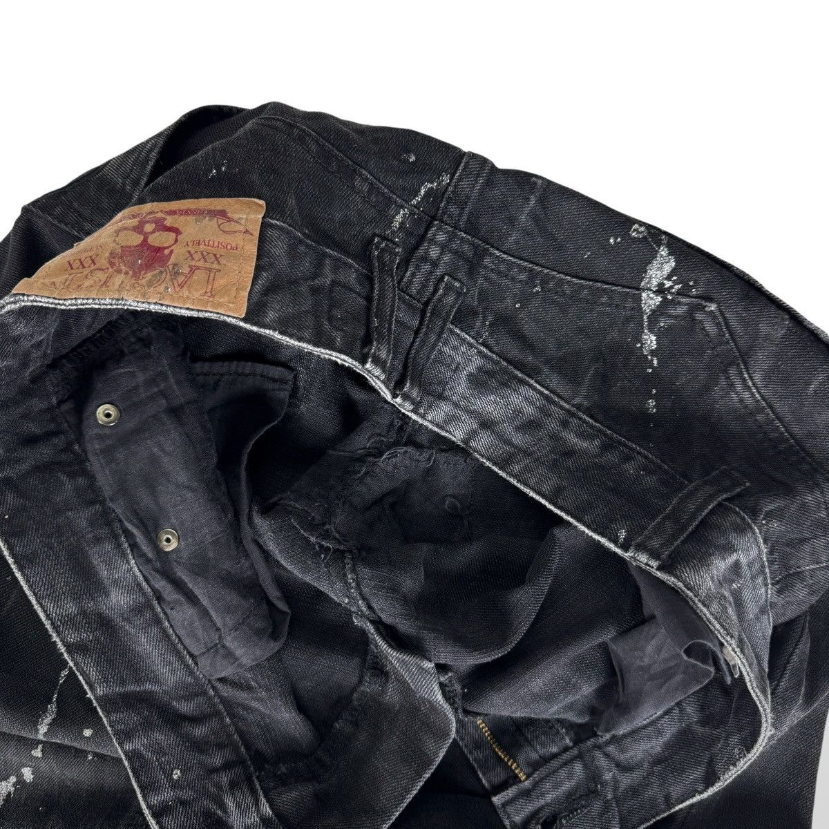 If Six Was Nine 🌟00s LAGUST PAINT SPLASHED DENIM PANTS Size US 32 / EU 48 - 10 Thumbnail