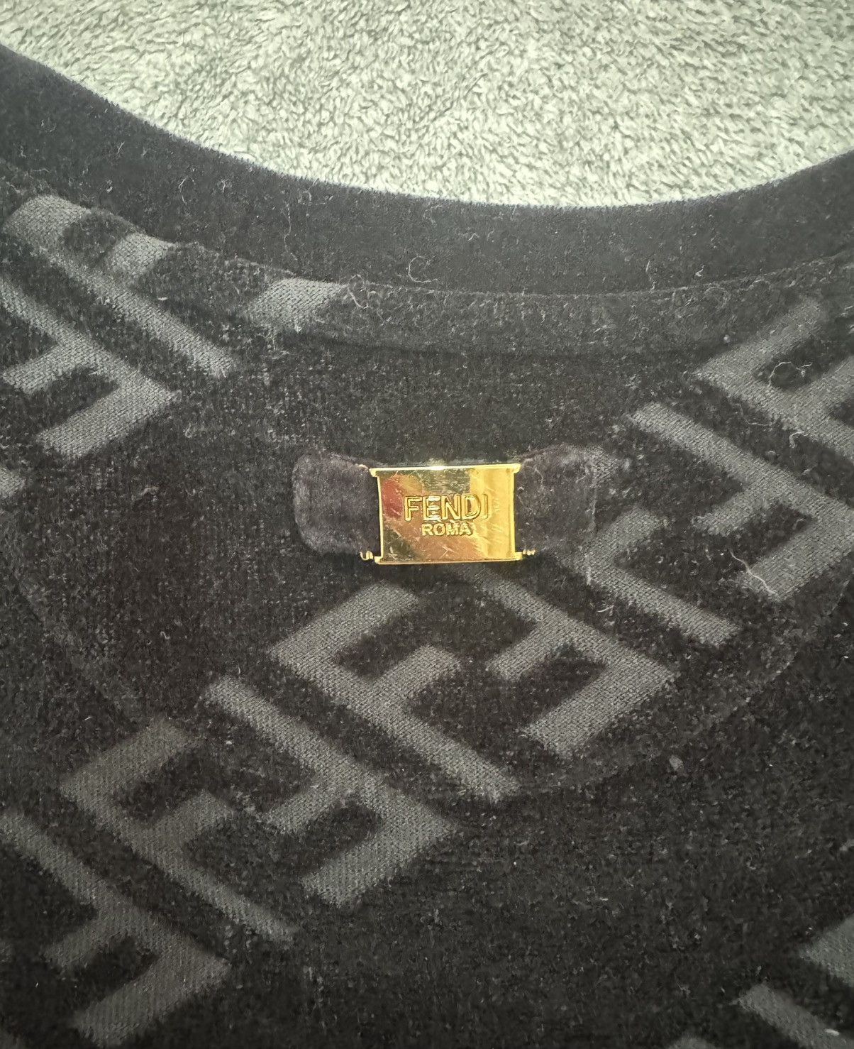 Fendi Fendi Monogram Towel Black Tee Size US L / EU 52-54 / 3 - 4 Thumbnail