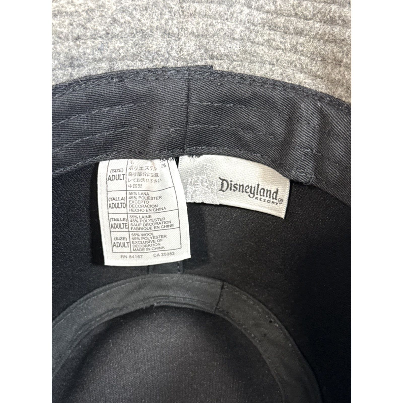 Disney DISNEY Fedora Gray Wool Blend Hat Adult S Men Men Disney Gray Fedora Style Wool Blend Hat S Adult Size ONE SIZE - 7 Thumbnail