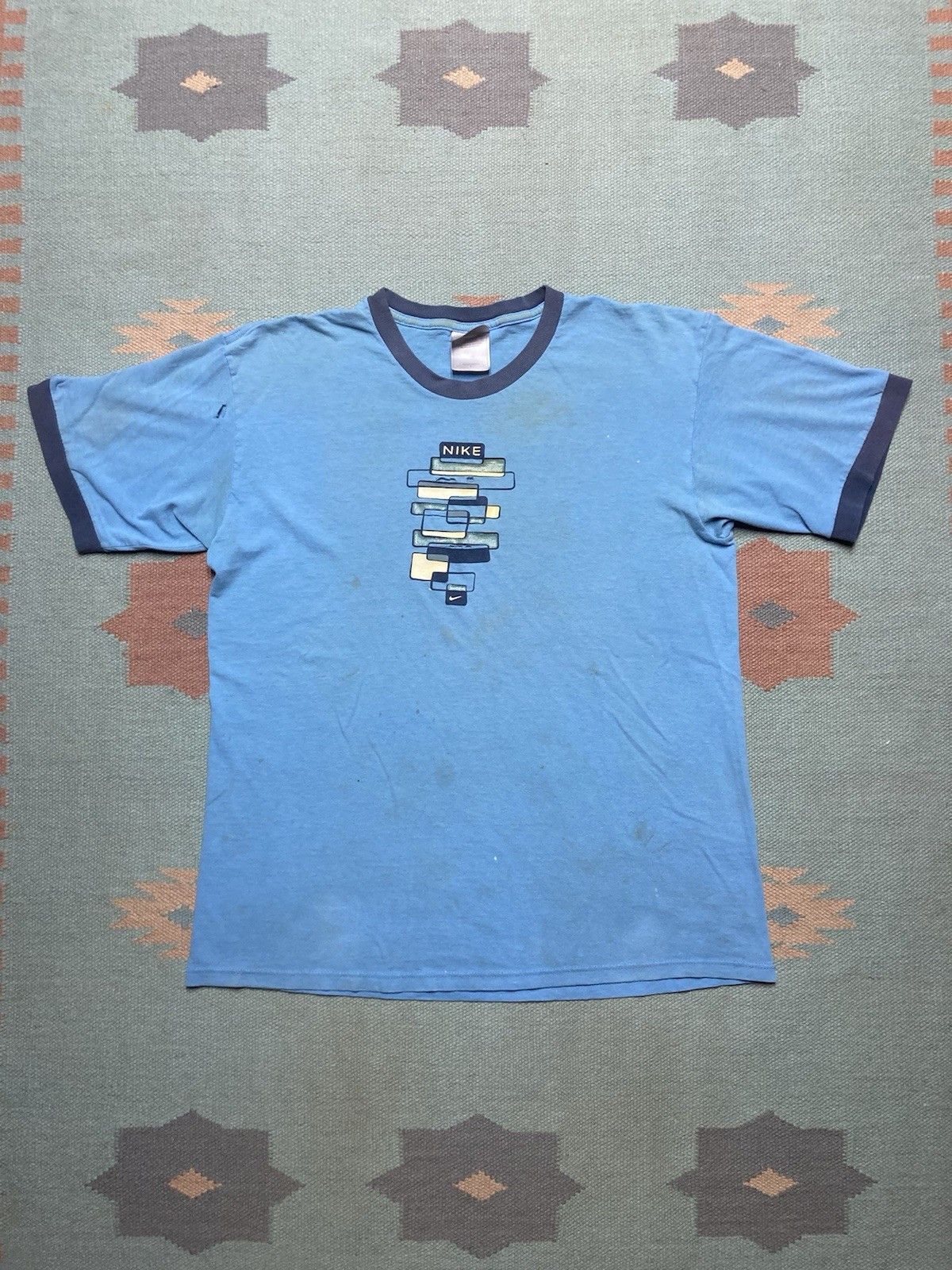 Vintage Vintage ringer t shirt Nike spell out swoosh check logo M Size US M / EU 48-50 / 2 - 1 Thumbnail