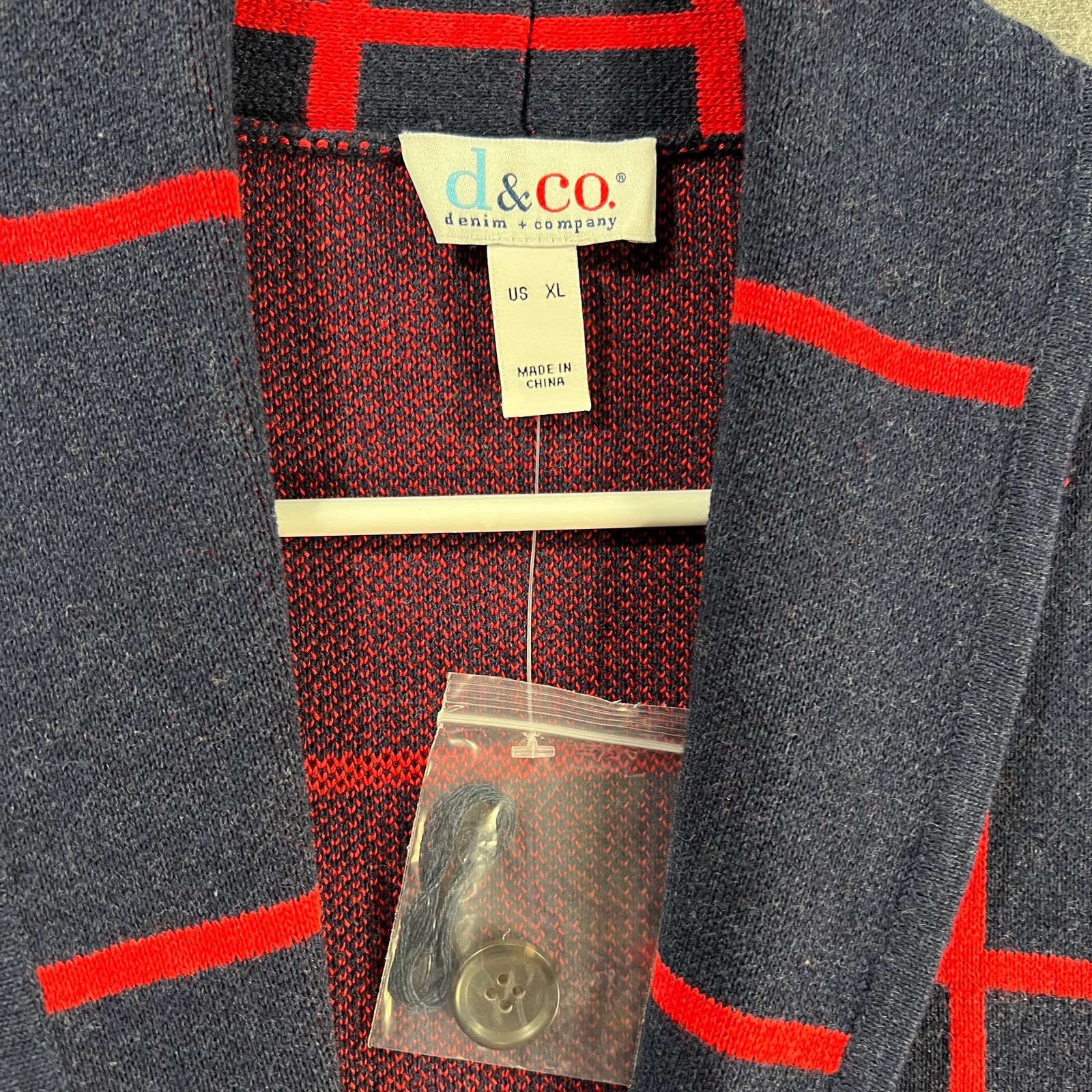 Other Denim & Co. Jacquard One Button Sweater Coat Size XL / US 12-14 / IT 48-50 - 3 Thumbnail