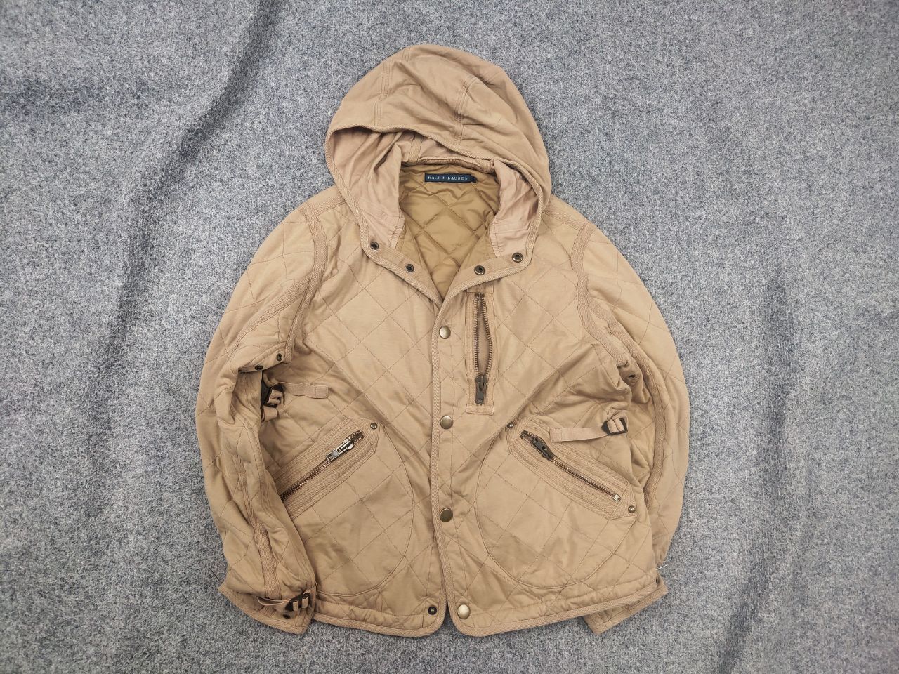 Ralph Lauren Rare Vintage 90's Ralph Lauren Quilted Beige Workwear Jacket Size US S / EU 44-46 / 1 - 1 Thumbnail