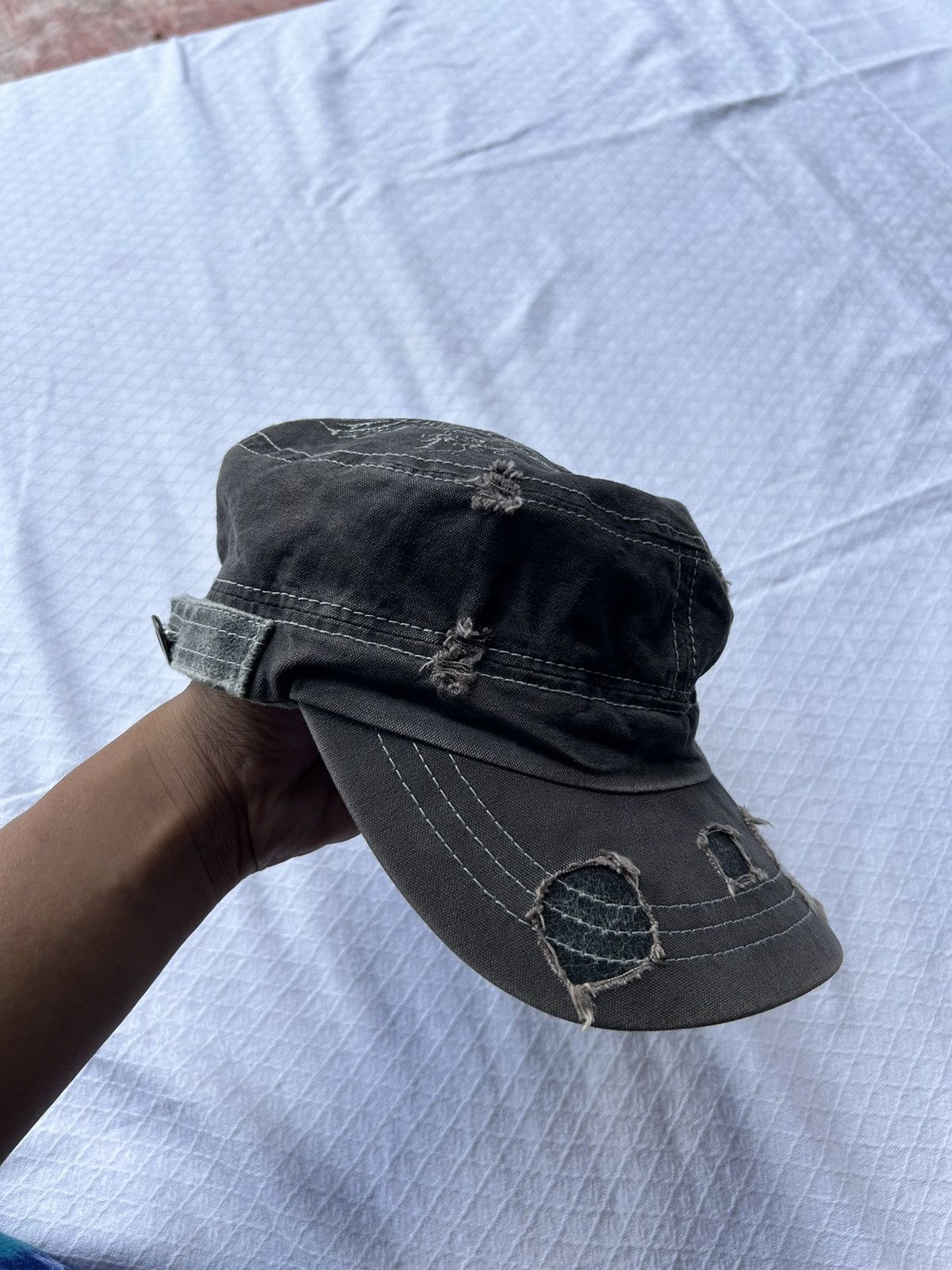 14th Addiction Distressed Skull Wing California Hats Size ONE SIZE - 4 Thumbnail