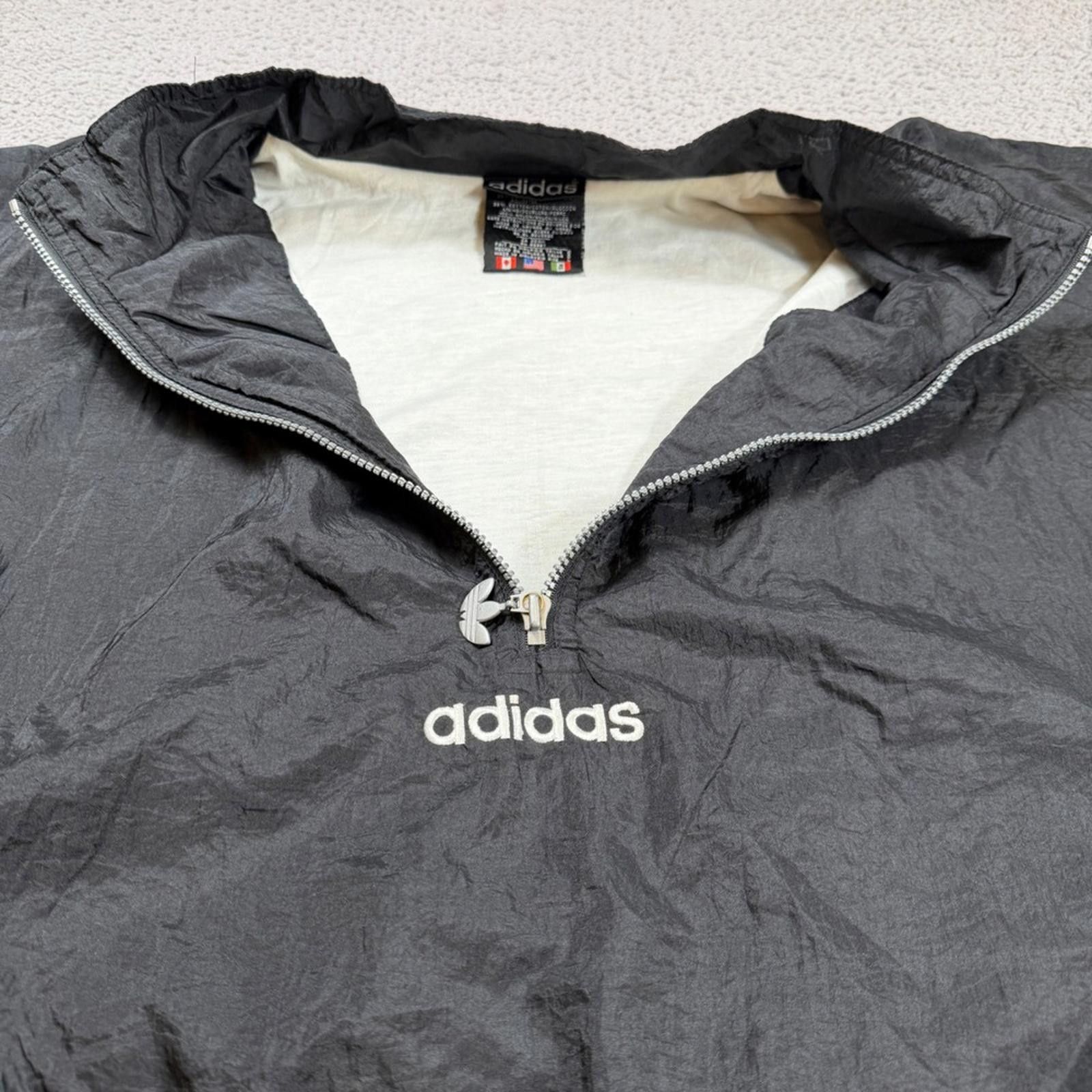 Adidas Vintage 90s Adidas Quarter Zip Windbreaker Jacket Mens L Size US L / EU 52-54 / 3 - 8 Thumbnail