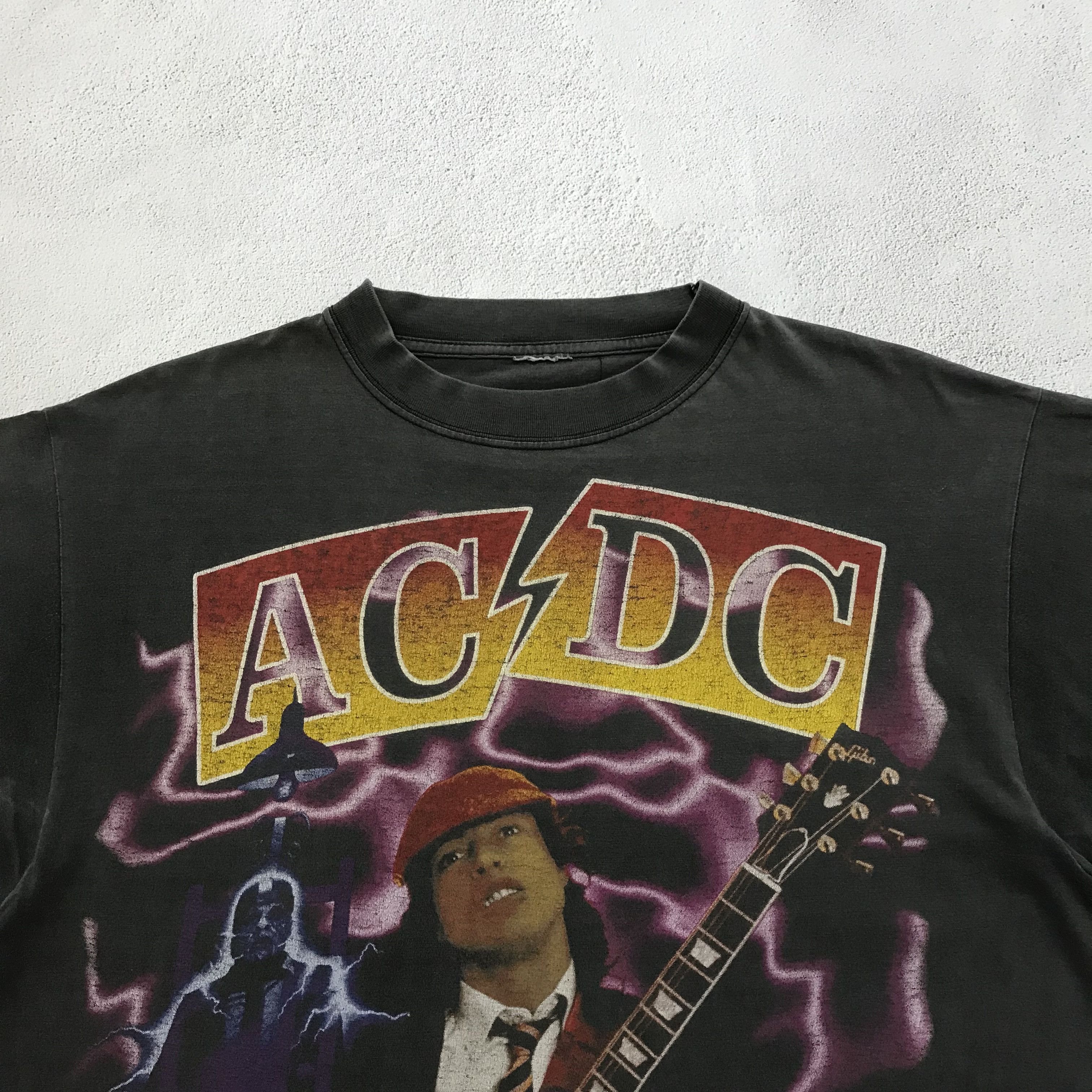AC/DC AC/DC Angus Young Vintage T-Shirt Tee Very Rare 80s 90s Rock Size US XL / EU 56 / 4 - 3 Thumbnail