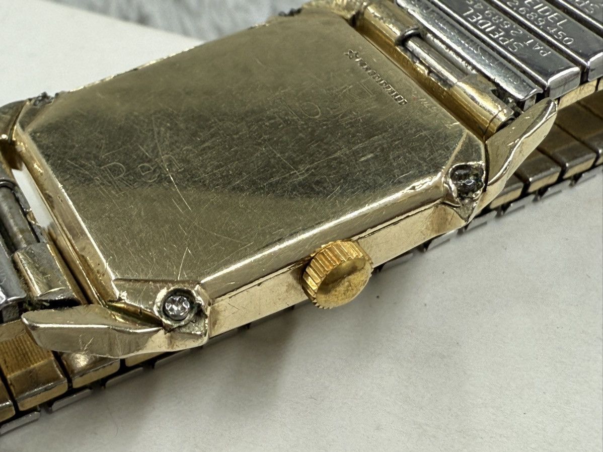 Vintage Vintage Lord Elgin Waffle Dial Tank Manual Unisex Watch Size ONE SIZE - 16 Thumbnail
