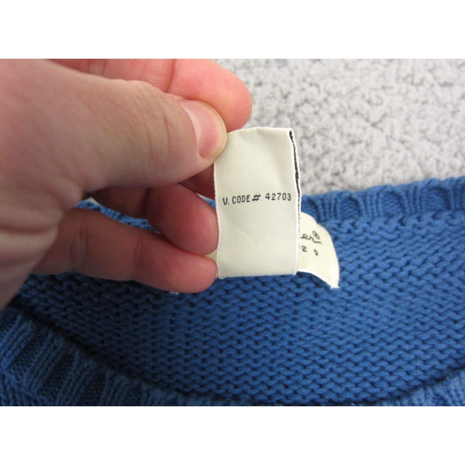 Eddie Bauer VINTAGE Eddie Bauer Sweater Mens XL Blue Cable-Knit Cotton Crew Neck Pullover 80s Rugby Size US XL / EU 56 / 4 - 3 Thumbnail