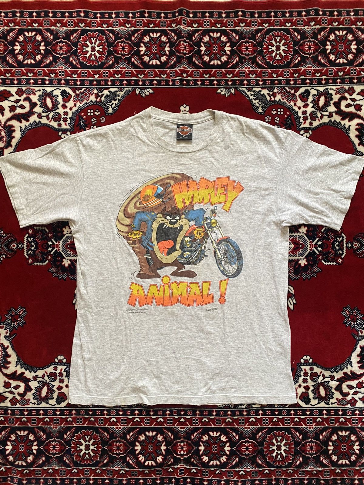 Harley Davidson 1991 Taz Mania X Harley Davidson Size US XL / EU 56 / 4 - 1 Thumbnail