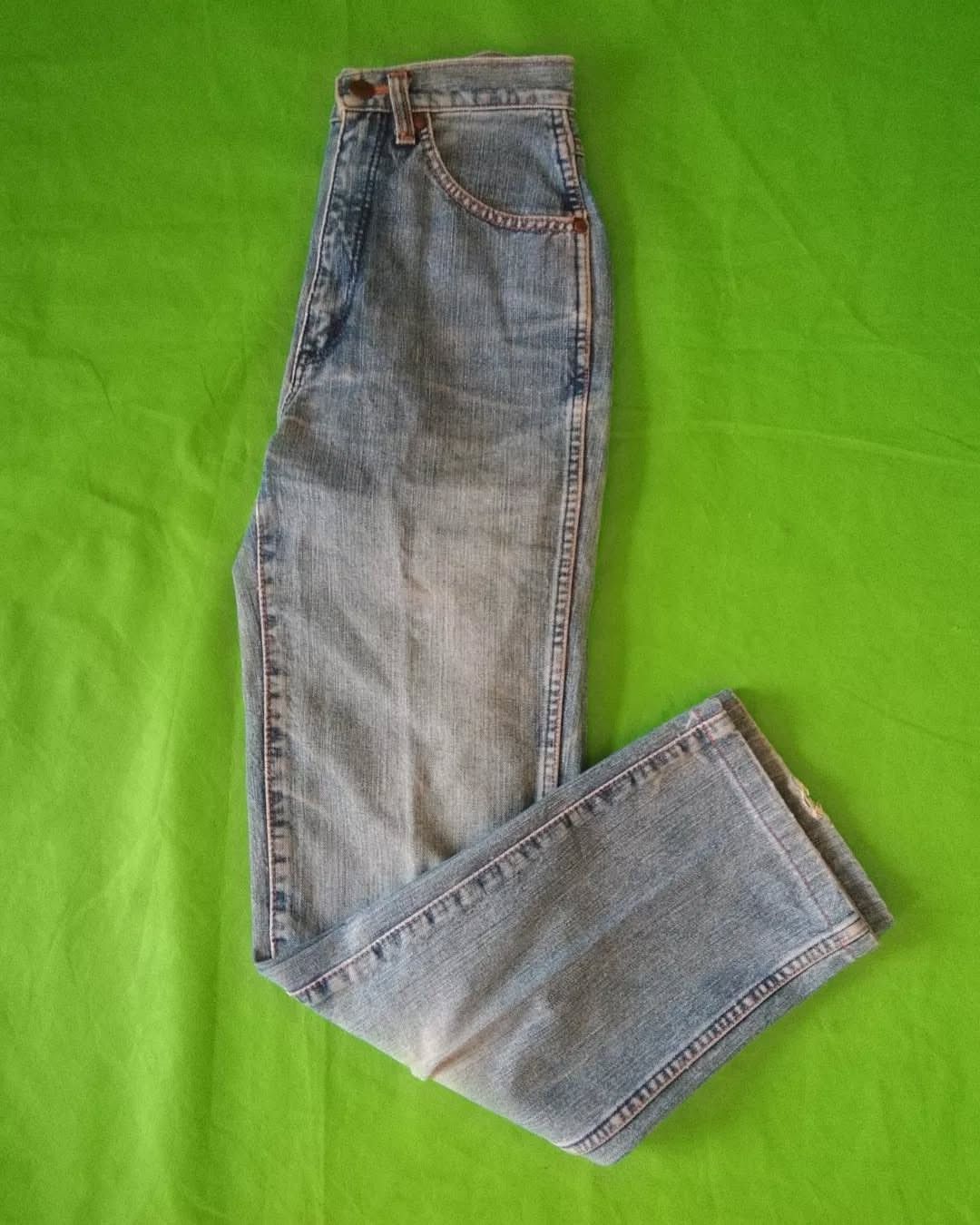 Wrangler 1990s Lady Wrangler Blue Faded Woman Denim Jeans Size 25" / US 0 / IT 36 - 2 Thumbnail