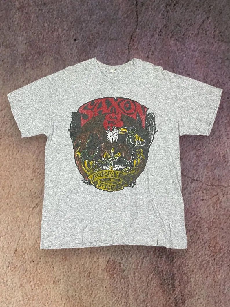 Saxon Forever Free 1993 Tour T-shirt Vintage Bandshirt 90s