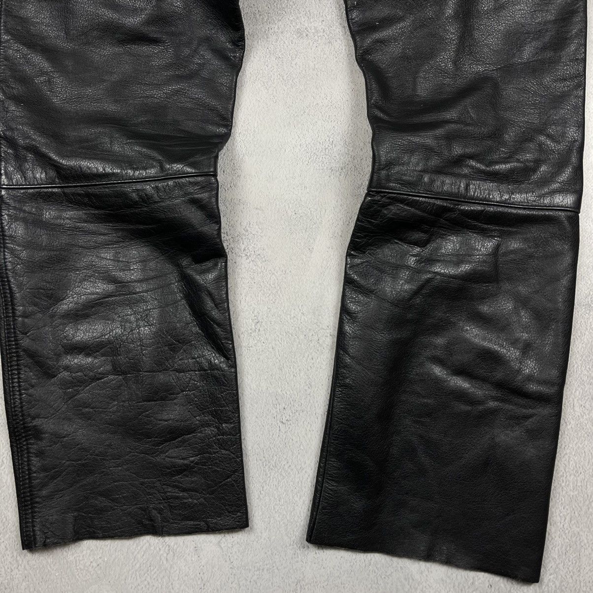 Leather Vintage Echtes Leder 90`s Distressed y2k leather pants Size US 35 - 9 Thumbnail