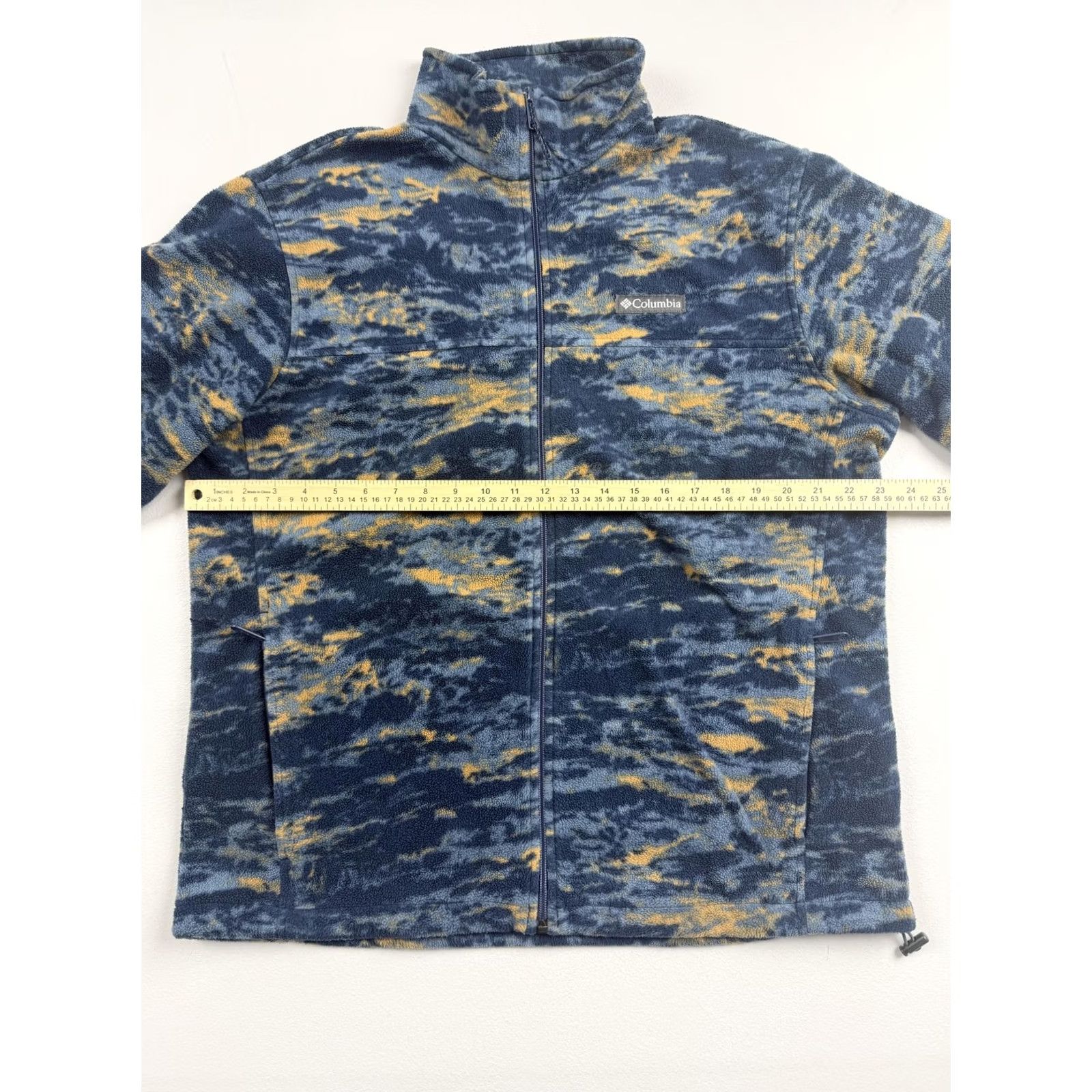 Vintage Columbia Jacket Mens Large Blue Camo Full Zip Fleece Hiking Outdoor Warm Size US L / EU 52-54 / 3 - 5 Thumbnail
