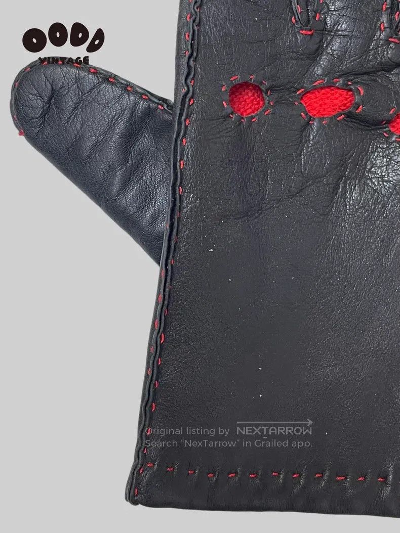 Vivienne Westwood Vivienne Westwood size 20 Leather and wool gloves with red Size ONE SIZE - 4 Thumbnail