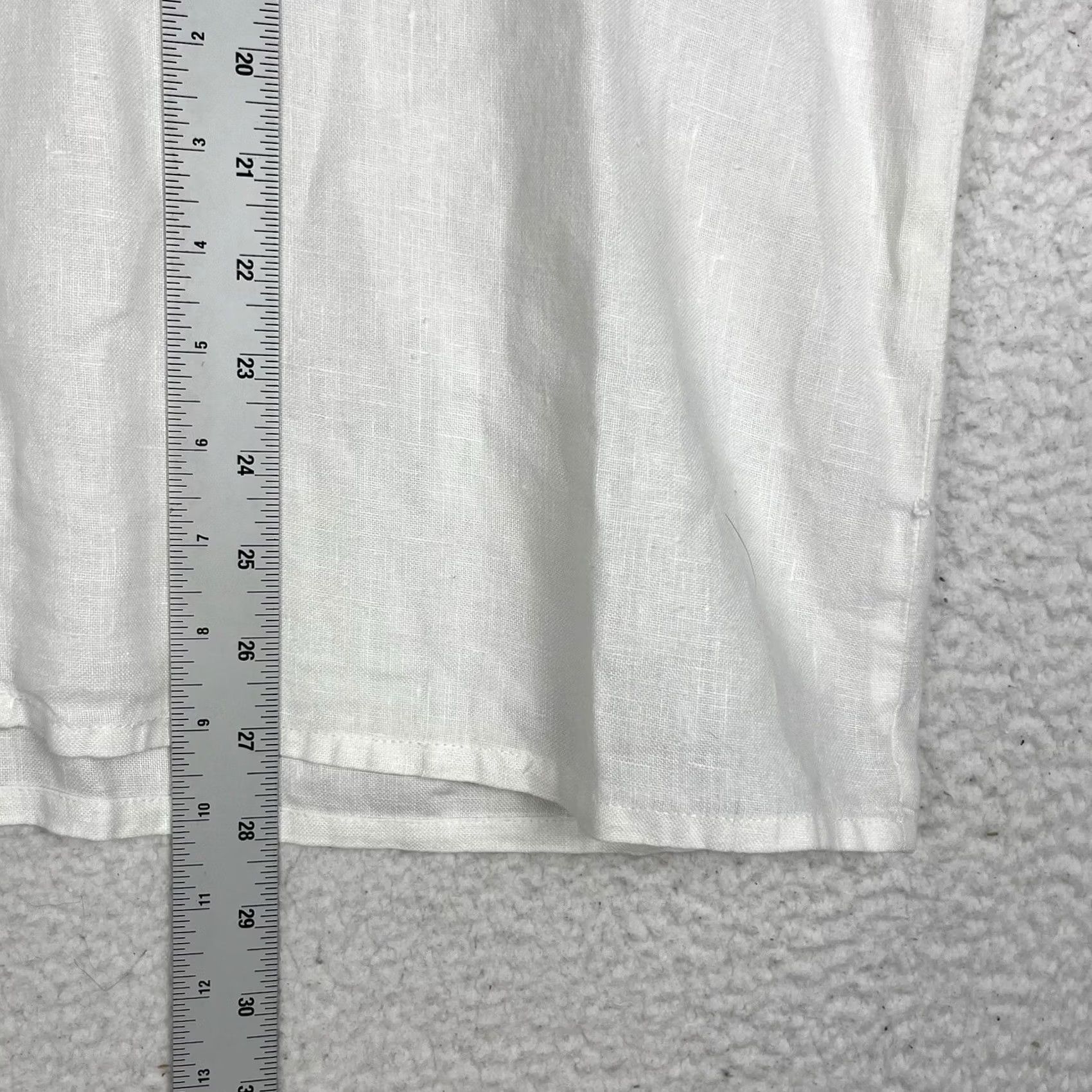 FLAX Vintage FLAX Linen Shirt Mens Small White Camp Collar Short Sleeve Button Size US S / EU 44-46 / 1 - 6 Thumbnail