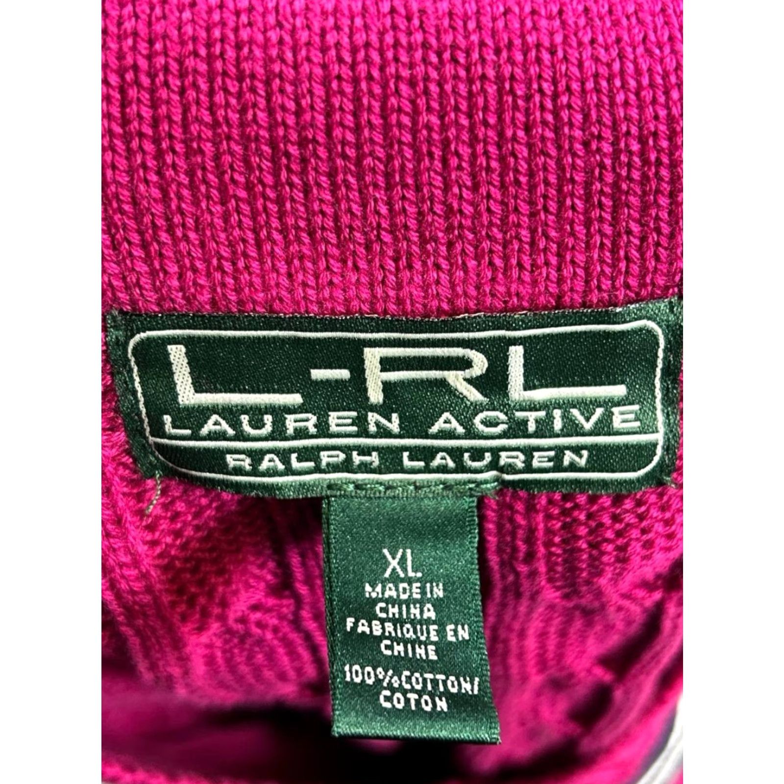 Ralph Lauren Ralph Lauren Sweater Womens XL Pink Cotton Cable-Knit Pullover V-Neck Casual Winter Regular Size XL / US 12-14 / IT 48-50 - 3 Thumbnail