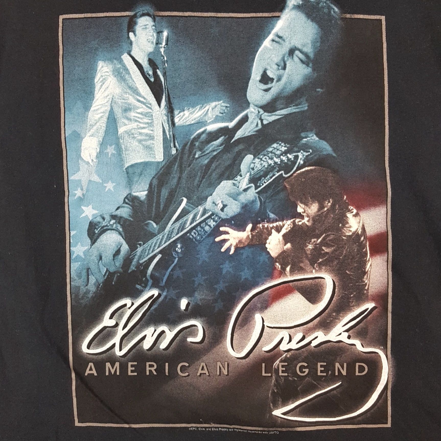 Liquid Blue VINTAGE Liquid Blue Elvis Presley Music Band Tour T-Shirt Men's XL Black 00s Rockabilly Retro Size US XL / EU 56 / 4 - 2 Thumbnail