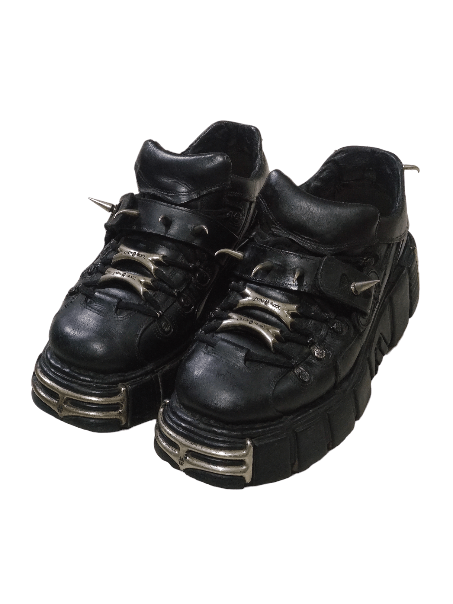 New Rock Vintage Authentic New Rock Spike Boots Platform Shoes Size US 9 / EU 42 - 1 Thumbnail