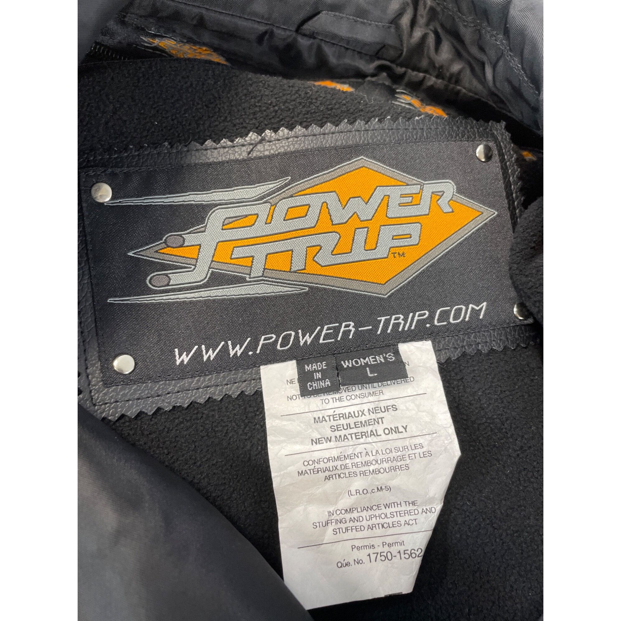 Power Trip Orange County Choppers Womens Black Nylon Motorcy