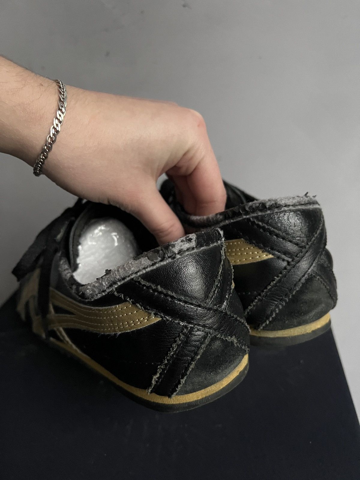 Asics tiger onitsuka black leather shoes kill bill y2k
