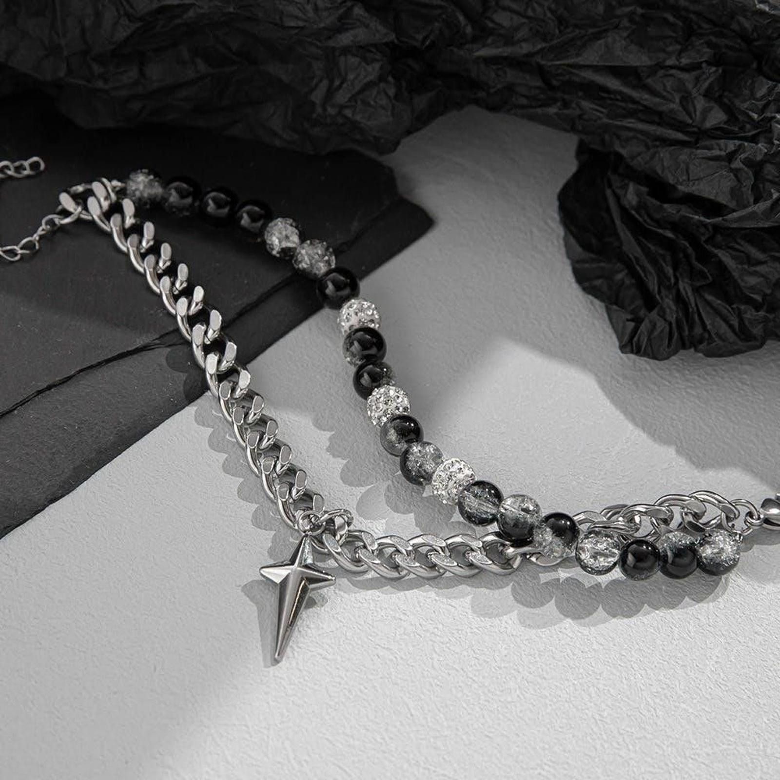 Jewelry STAR Gemstone Layered Chain Link Bracelet Size ONE SIZE - 2 Thumbnail