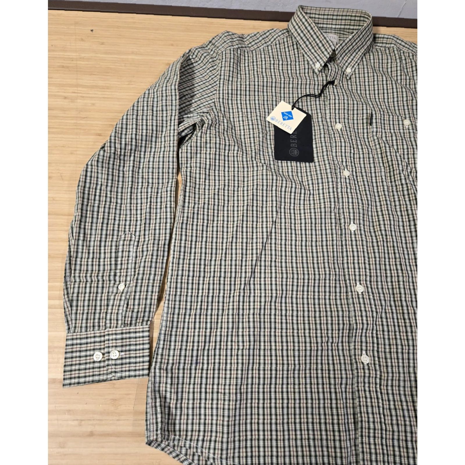 Vintage Beretta Shirt Mens Large Green Plaid Check Button Down Collar Long Sleeve Casual Size US M / EU 48-50 / 2 - 3 Thumbnail