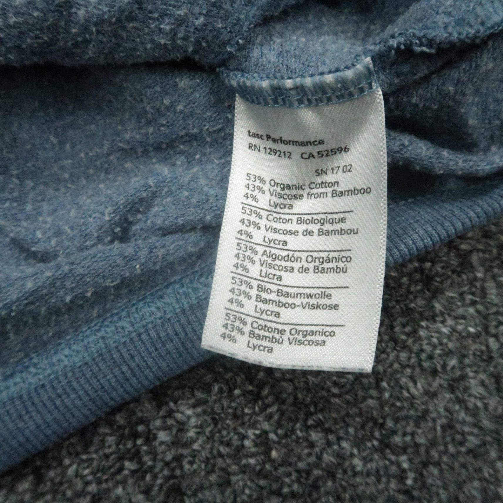 Vintage tasc Performance Jacket Mens Large Blue Bamboo Blend Full Zip Pockets Size US L / EU 52-54 / 3 - 4 Thumbnail