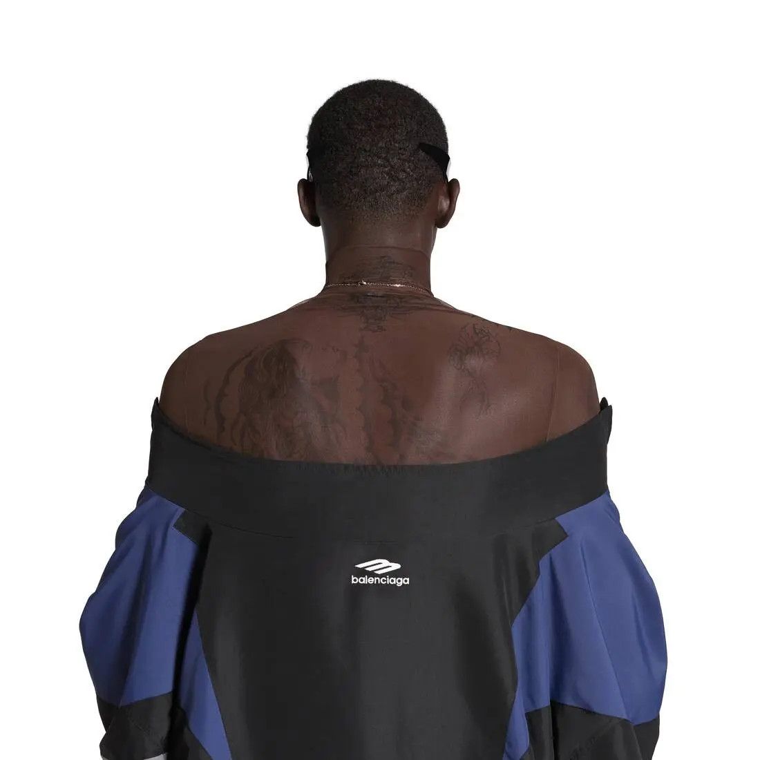 Balenciaga o1mt1gz0325 3B Sports Icon Off Shoulder Tracksuit Jacket Size US XS / EU 42 / 0 - 5 Thumbnail