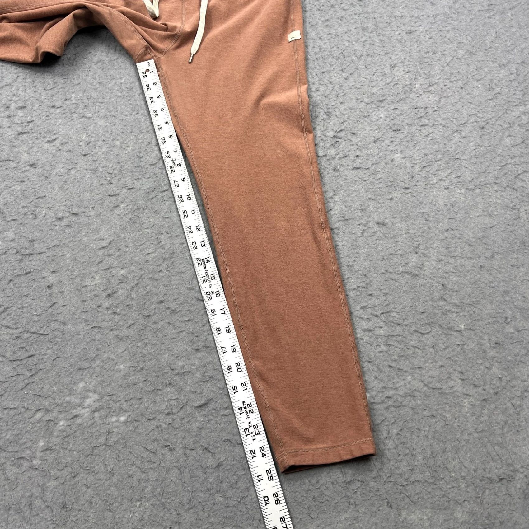 Vuori Vuori Vibe Elevation Leggings Women's L Terracotta Drawstring Yoga Gym VW452 Size 36" / US 14 / IT 50 - 6 Thumbnail