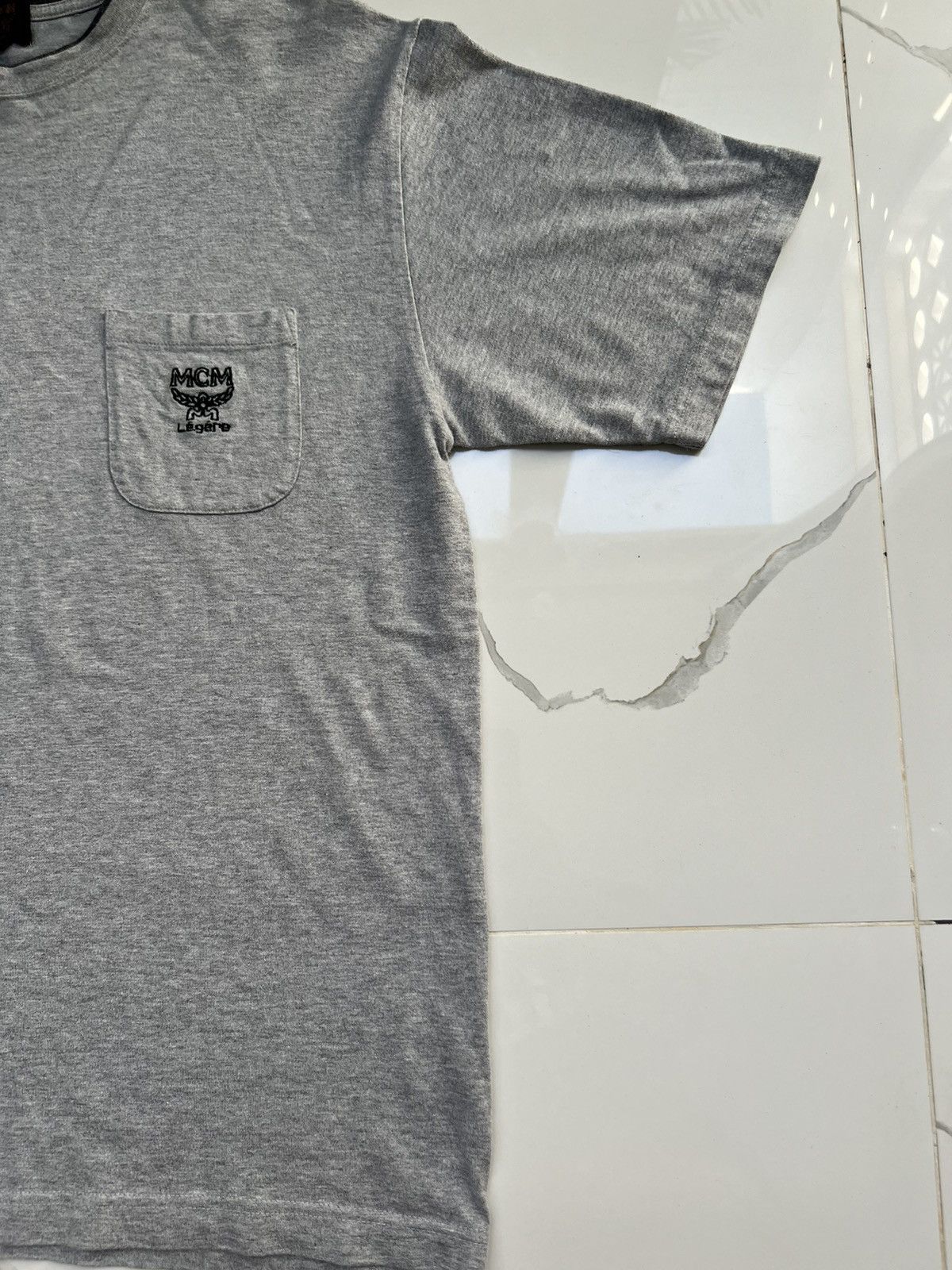 MCM × Vintage 90's MCM LEGERE RETRO POCKET LOGO Y2K TEE AVANT-GARDE Size US L / EU 52-54 / 3 - 4 Thumbnail
