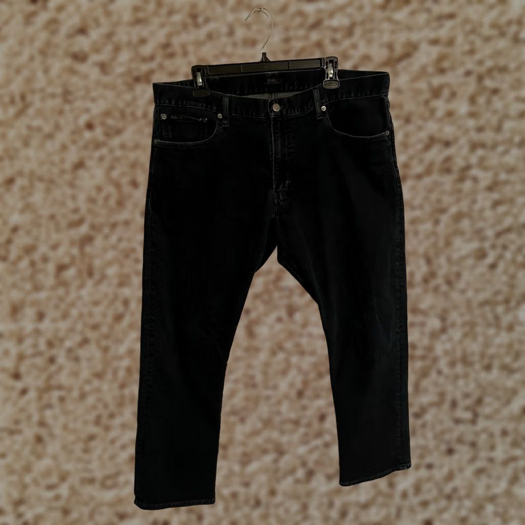 Polo Ralph Lauren Polo Ralph Lauren The Hampton Relaxed Straight Denim Jeans - Men's 38x30 Denim Blue 5-Pocket 98% Cotton 2% Elastane Vintage: No Size US M / EU 48-50 / 2 - 1 Thumbnail