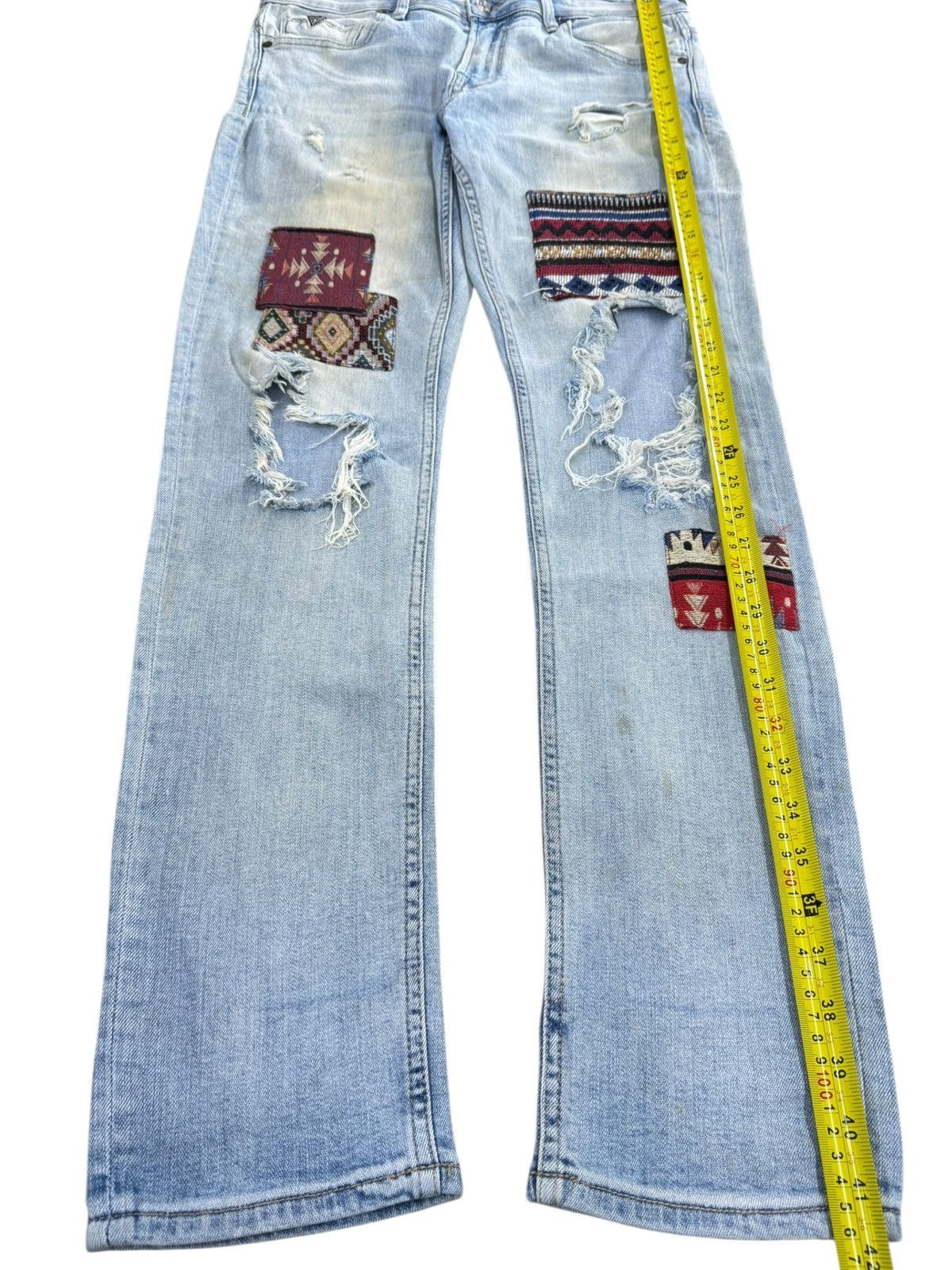 Guess Vintage Guess Patchwork Destressed Jeans Size US 34 / EU 50 - 14 Thumbnail