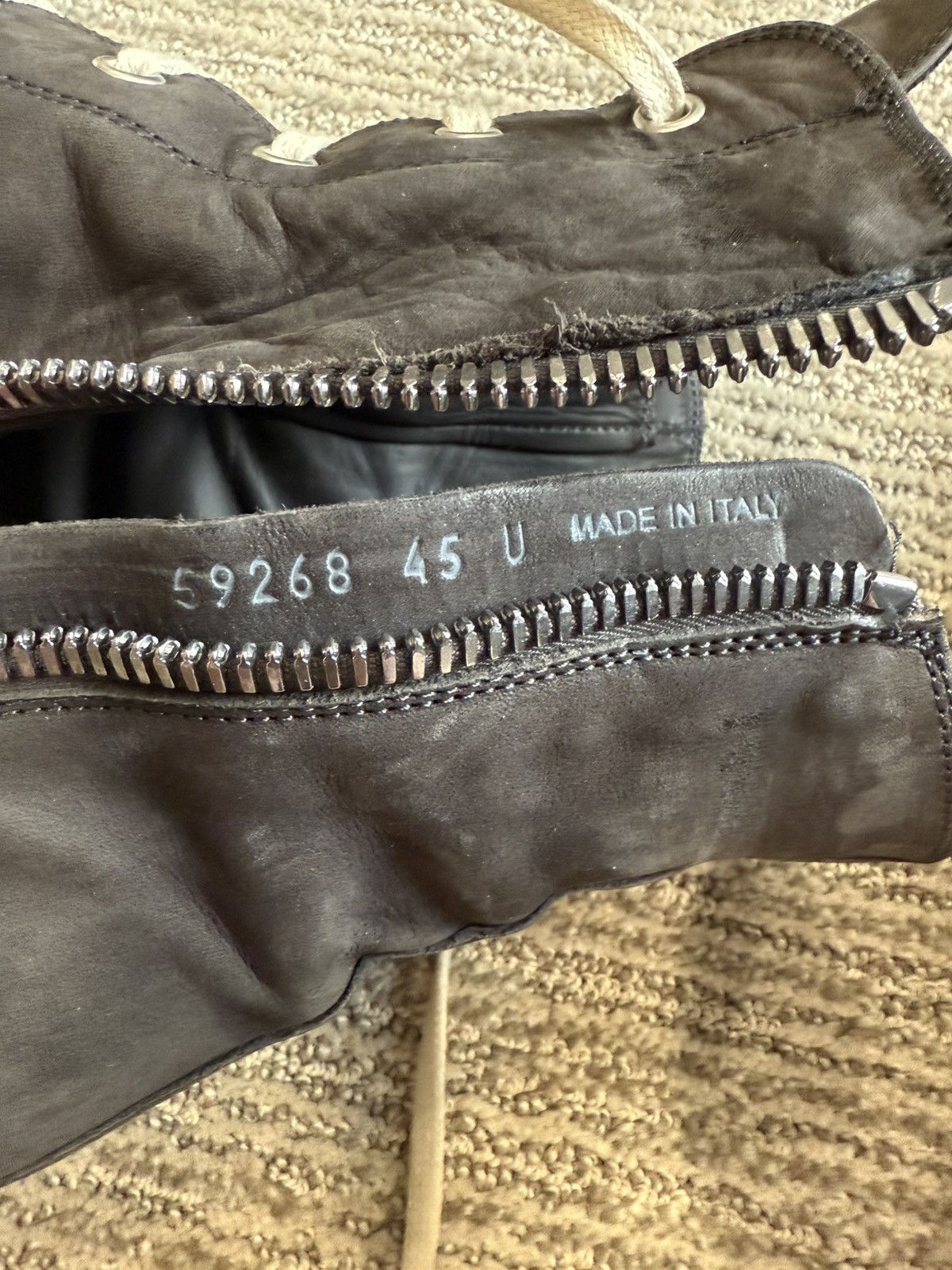 Rick Owens Dark Dust/Milk Rick Owens Mainline Suede Ramones 2024 Size US 12 / EU 45 - 6 Thumbnail