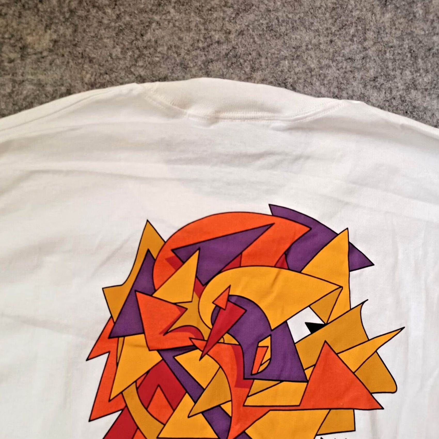 Doublet VINTAGE Pernicci Mens Shirt XL White Graffiti Mosaic Double Sided Single Stitch T-Shirt 90s Logo USA Mens Size US XL / EU 56 / 4 - 3 Thumbnail