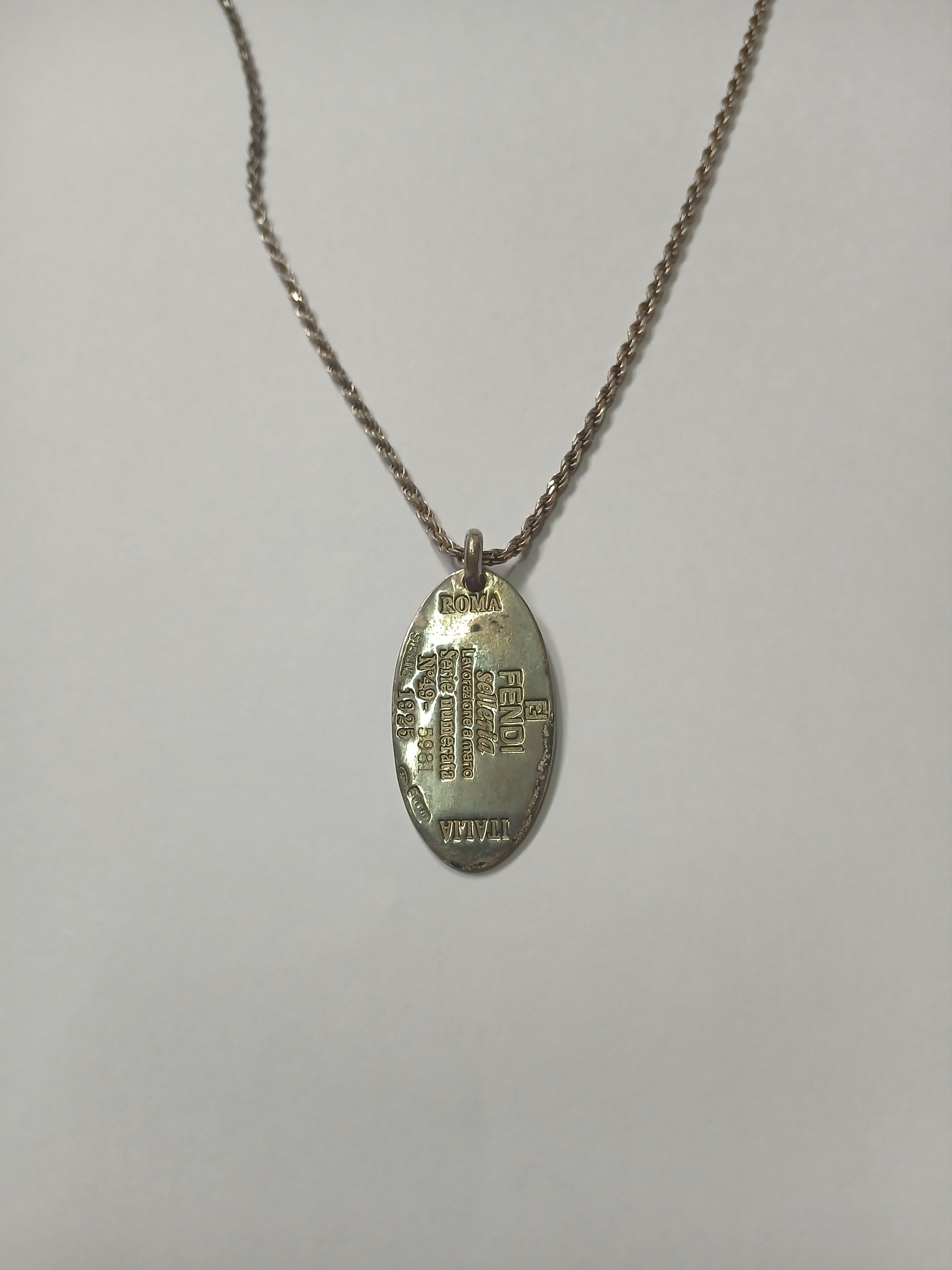 Fendi Fendi Silver Sterling Necklace 925 Size ONE SIZE - 2 Thumbnail