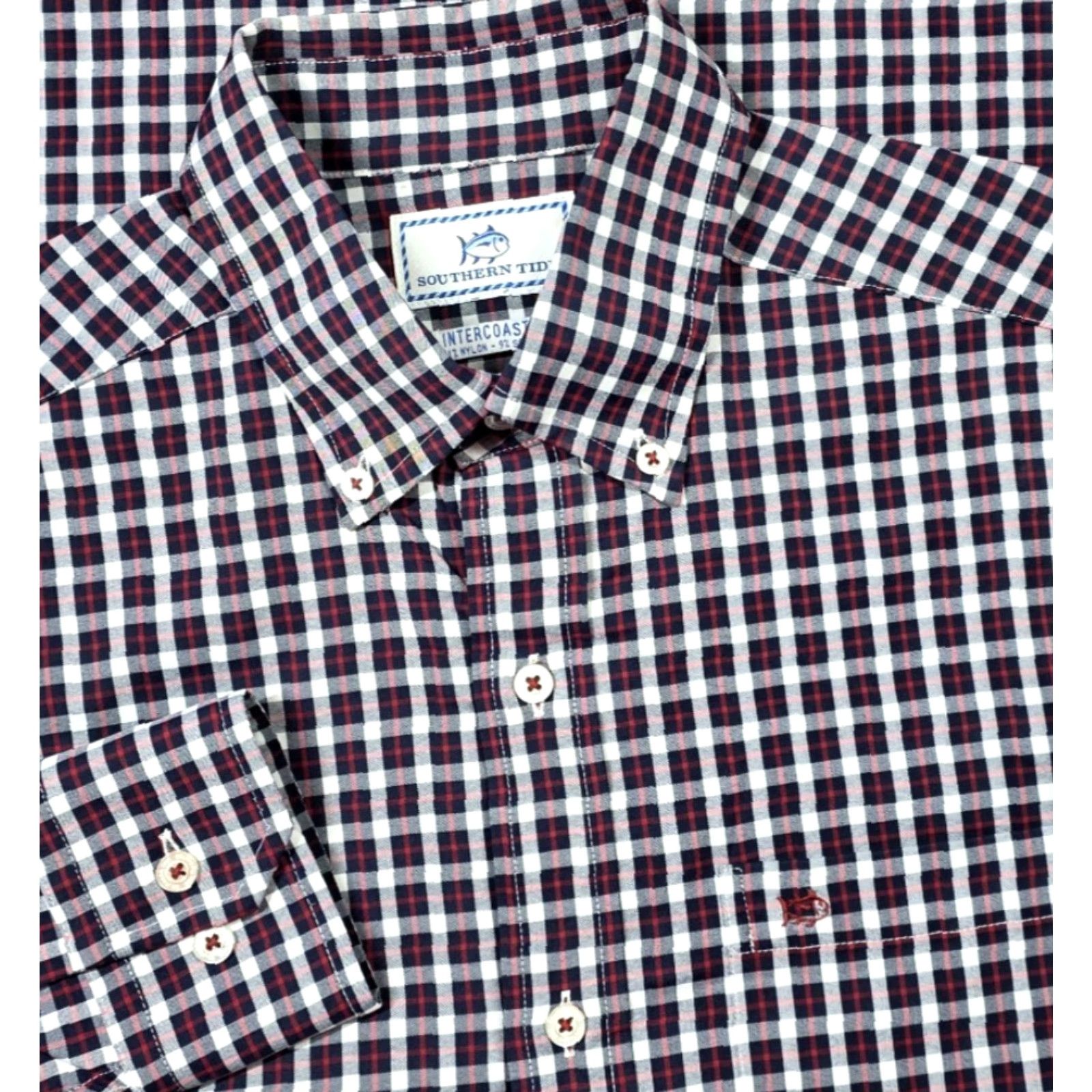 Southern Tide Southern Tide Intercoastal Shirt Men S Red Check Performance Regular Fit Size US S / EU 44-46 / 1 - 2 Thumbnail