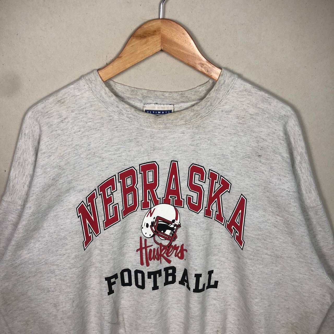 NFL × Vintage Vintage 90s Nebraska Huskers Football Crew-neck Size US XL / EU 56 / 4 - 3 Thumbnail