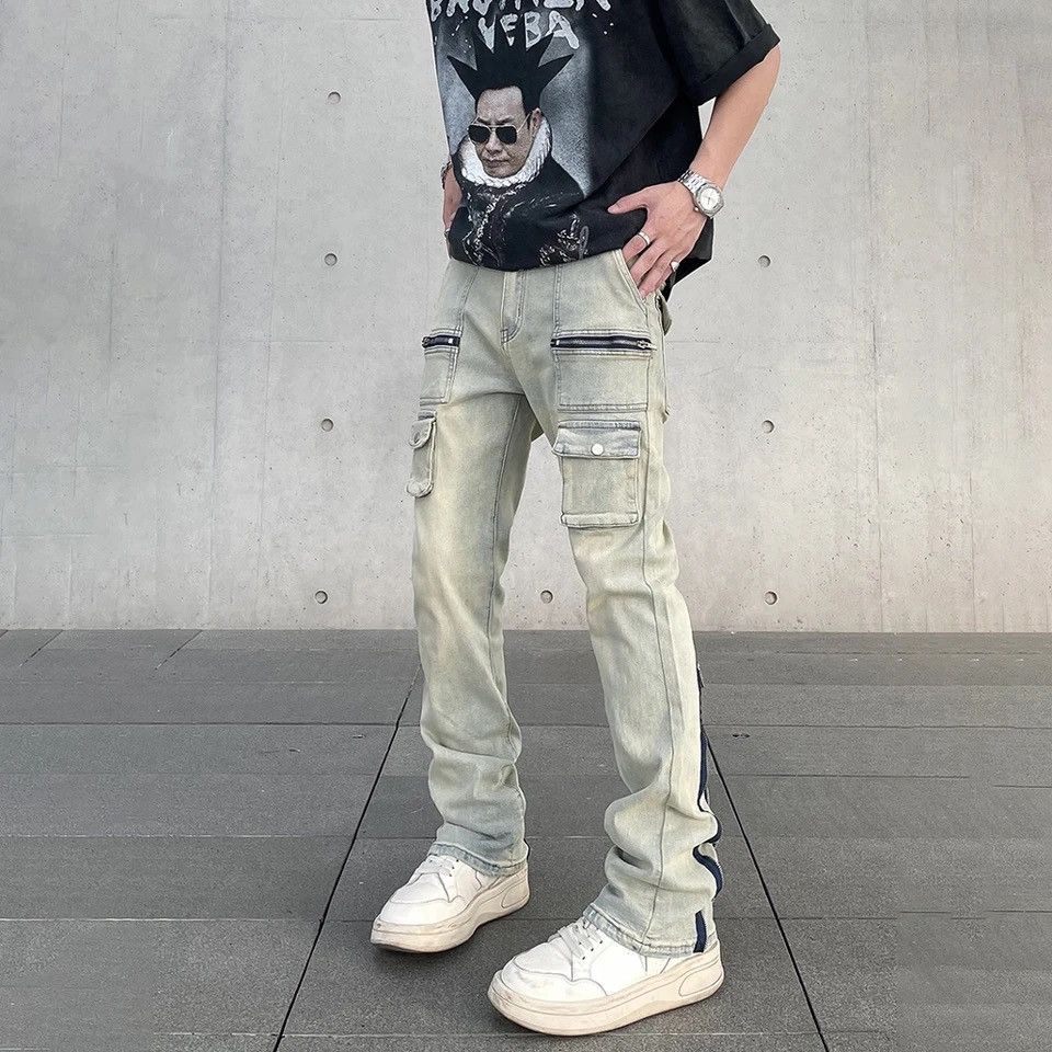 Japanese Brand × Vintage Vintage Street Jeans for Men Slim Original Zip Y2k Skinny Size US 27 - 2 Thumbnail
