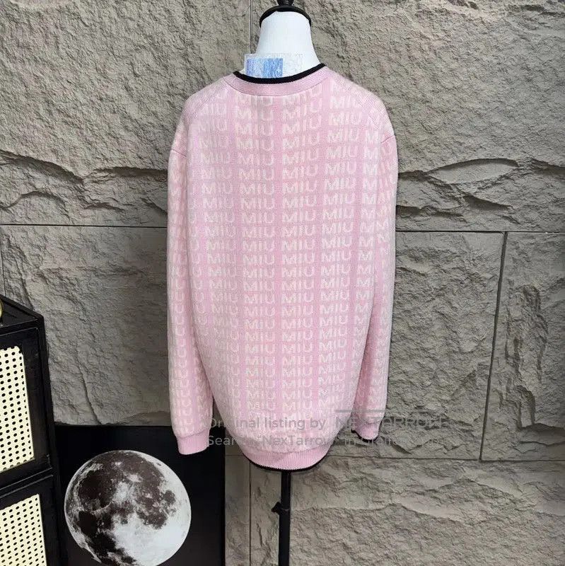 Miu Miu Miu Miu Pink Wool Cardigan for Women . Size M / US 6-8 / IT 42-44 - 2 Thumbnail