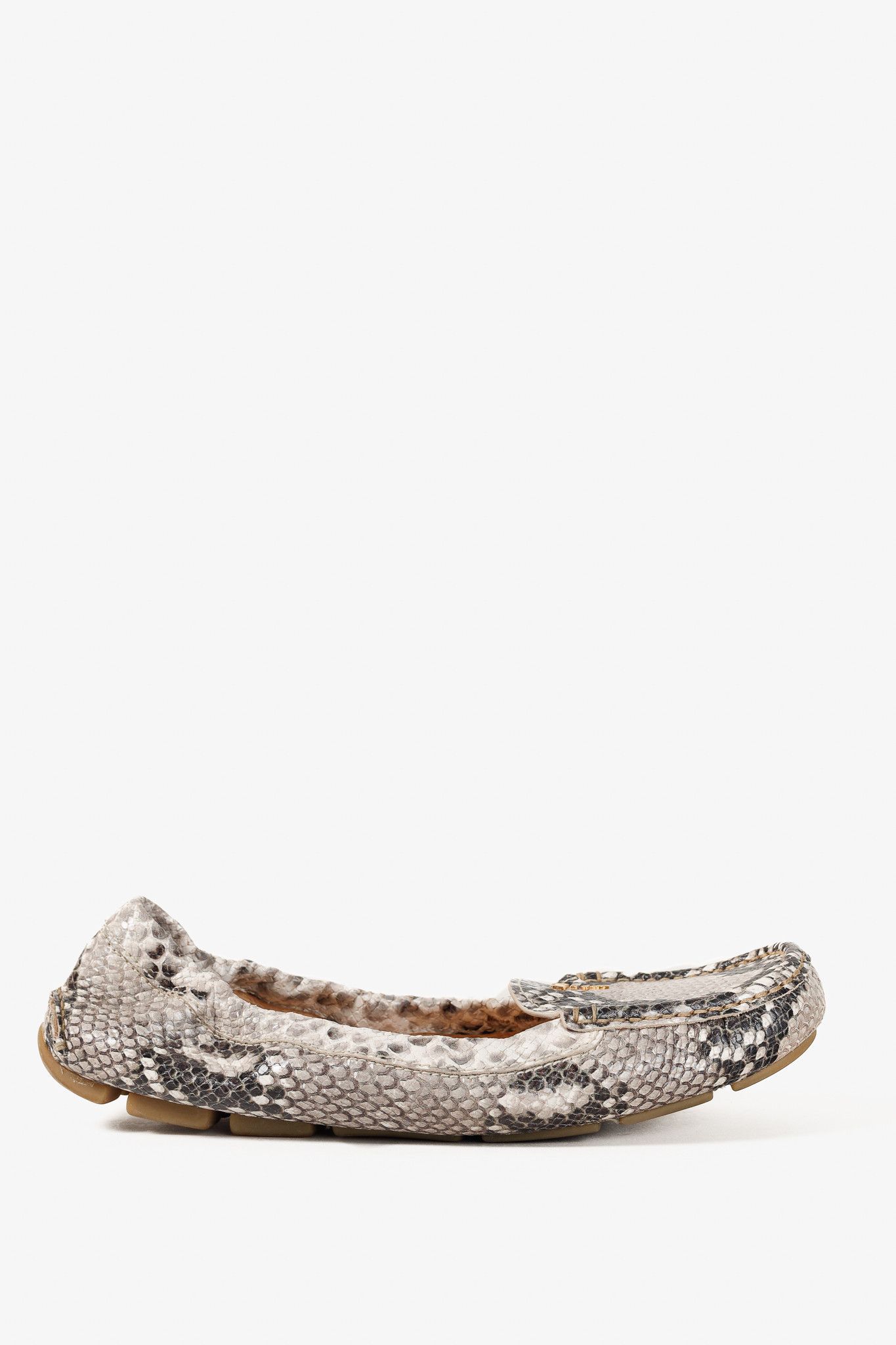 Prada Prada Reptile Embossed Driving-Style Leather Loafer Size US 9 / IT 39 - 2 Thumbnail