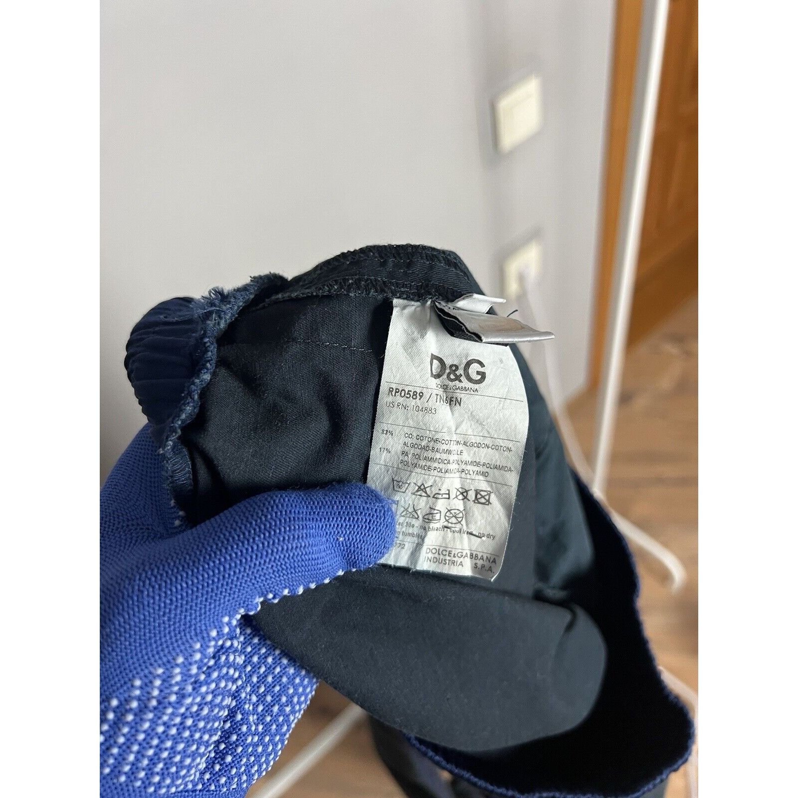 Dolce & Gabbana Dolce&gGabbana Black Navy Drawstring Pants Size 50 Size US 34 / EU 50 - 14 Thumbnail