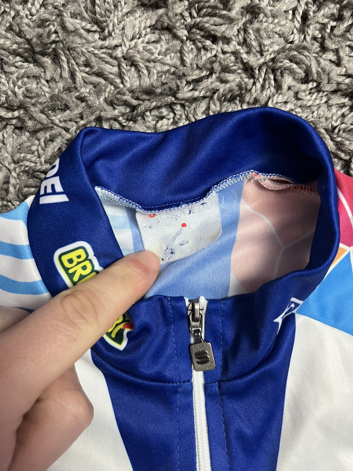 Vintage Vintage 1997 Mapei Bricobi Colnago Cycling Jersey Sportful Size US L / EU 52-54 / 3 - 4 Thumbnail