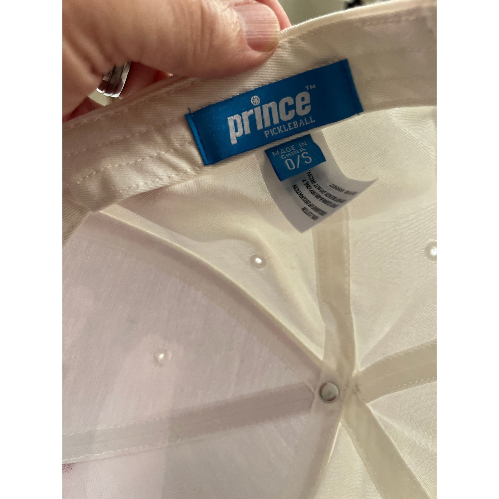 Prince Prince Pickleball White Red Adjustable Strapback Hat Size ONE SIZE - 6 Thumbnail